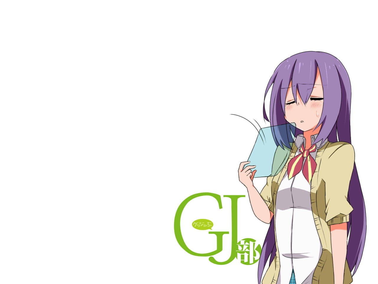 studio shot, standing, representation, Shion Sumeragi, cut out, women, purple, casual clothing, GJ-bu, copy space, one person, young adult, technology, HD Wallpaper