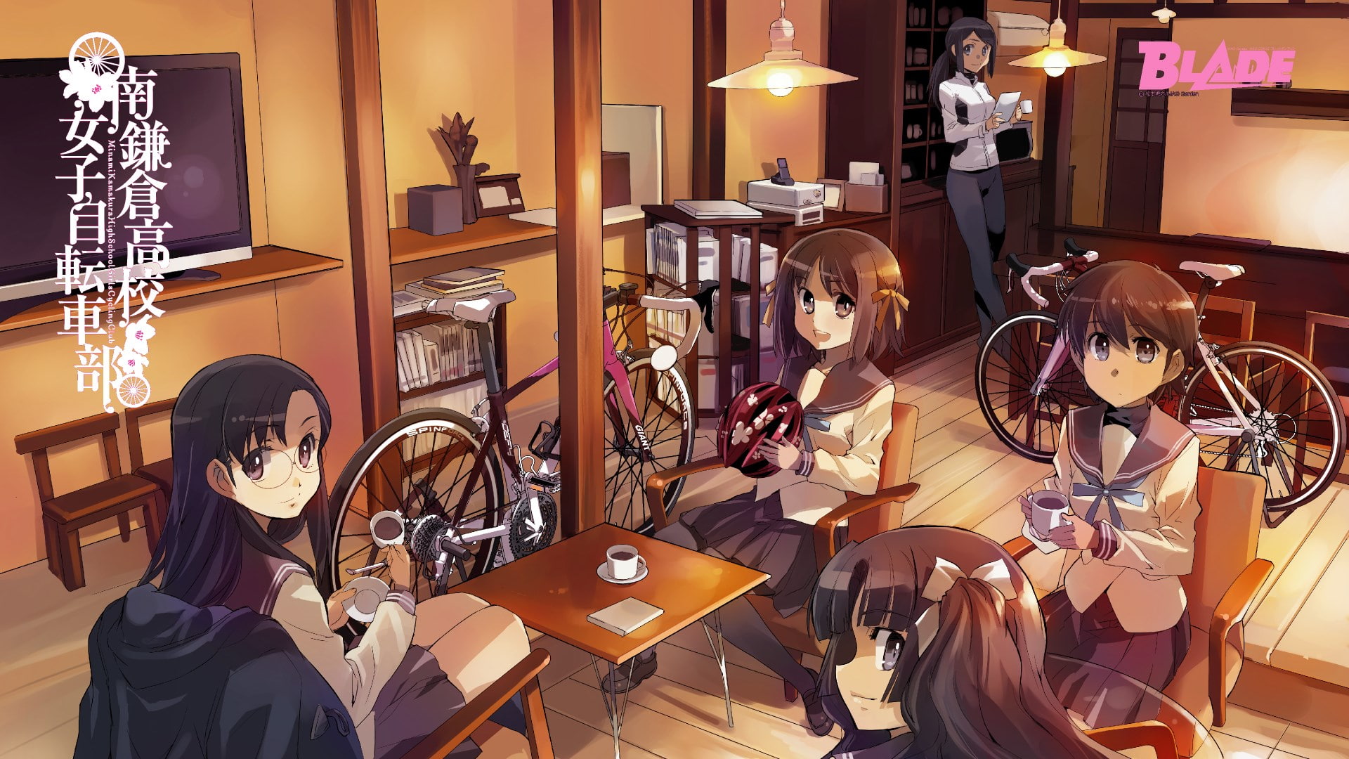 minami kamakura koukou joshi jitensha bu, 1080P, HD Wallpaper