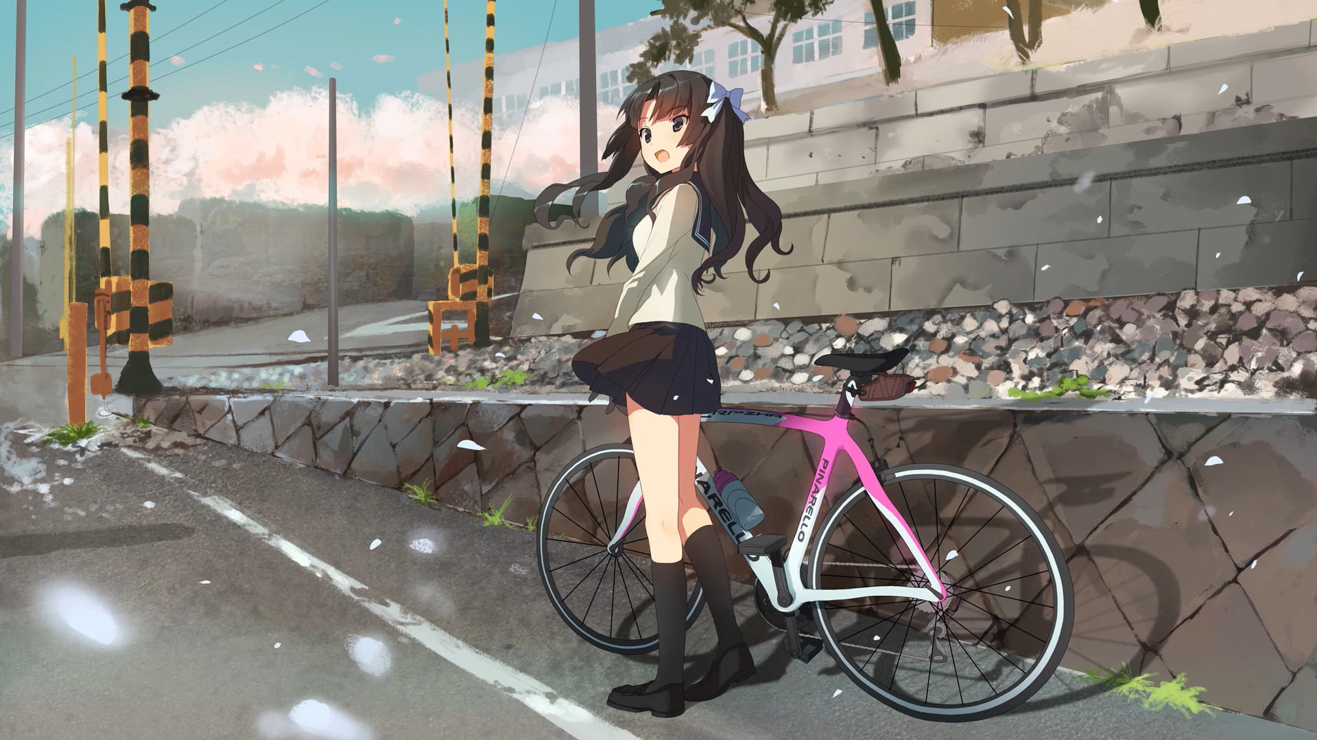 Minami Kamakura Koukou Joshi Jitensha-bu, Anime, 1080P, HD Wallpaper