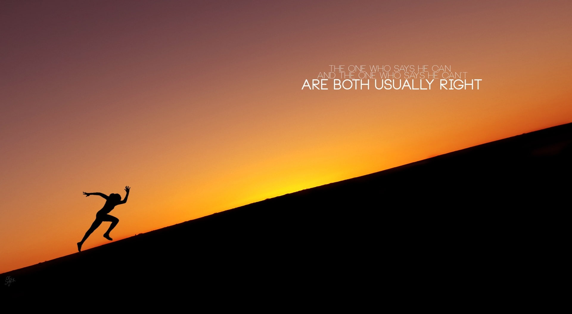 mountain, balance, full length, 1080P, sky, nature, human limb, quote, one person, communication, land, copy space, person, sport, jumping, sunset, running, HD Wallpaper