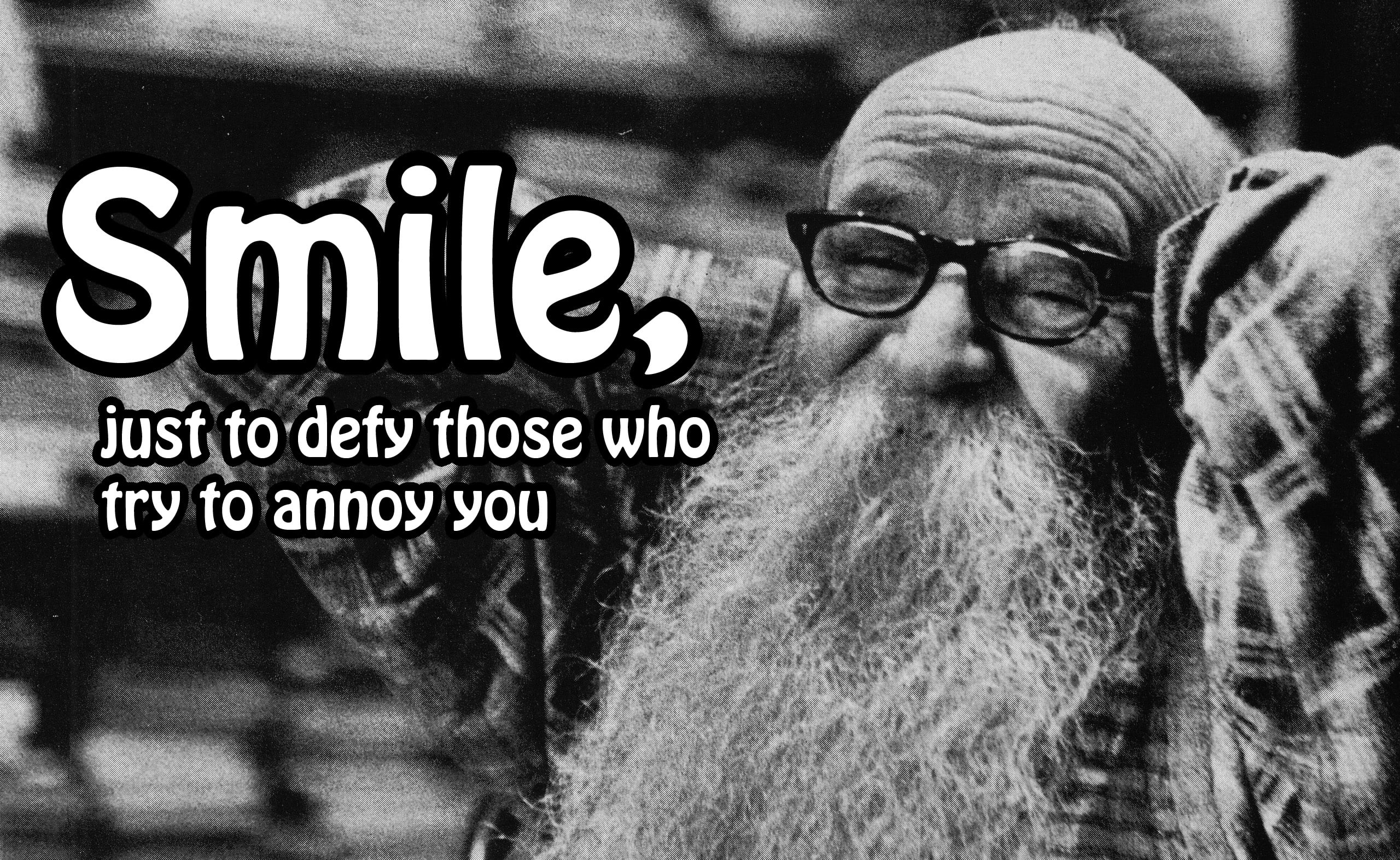 Smile, lifestyles, 2K, eyeglasses, front view, quote, portrait, senior adult, beard, one person, communication, text, glasses, real people, men, males, HD Wallpaper