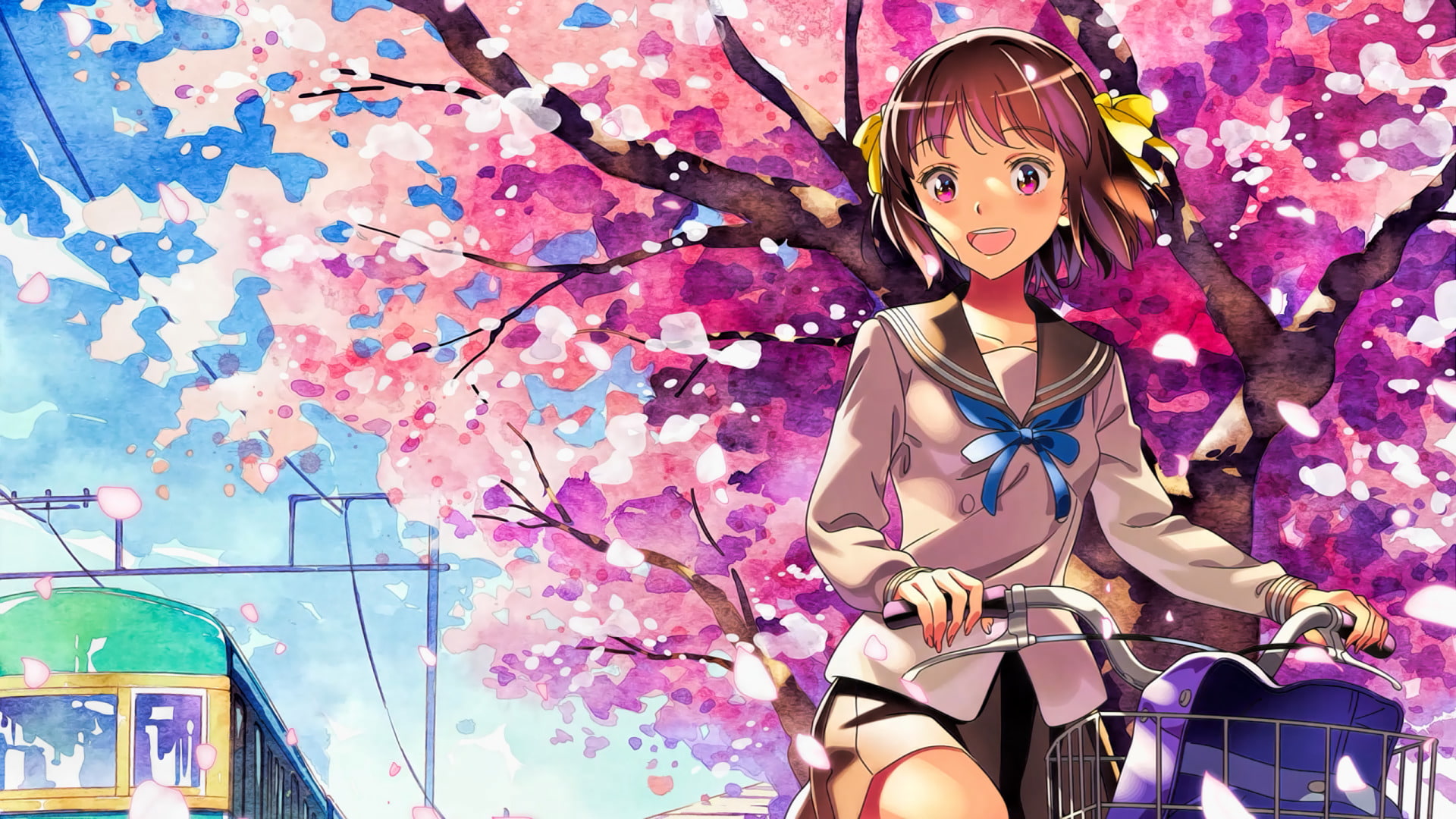 Anime, Minami Kamakura Koukou Joshi Jitensha-bu, 1080P, HD Wallpaper