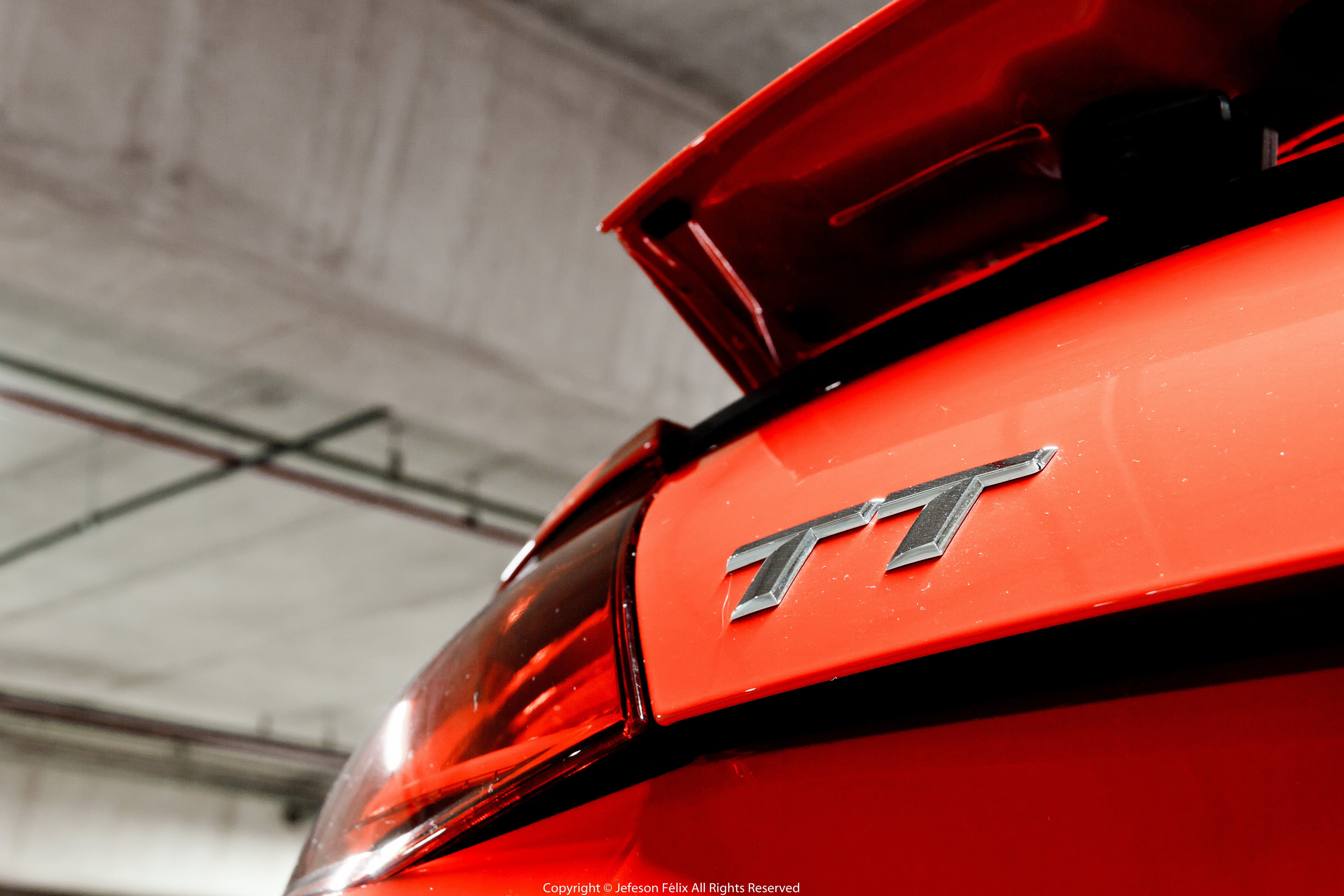 Audi TT, day, travel, architecture, Audi, metal, land vehicle, focus on foreground, indoors, low angle view, red, rail transportation, close-up, mode of transportation, HD Wallpaper