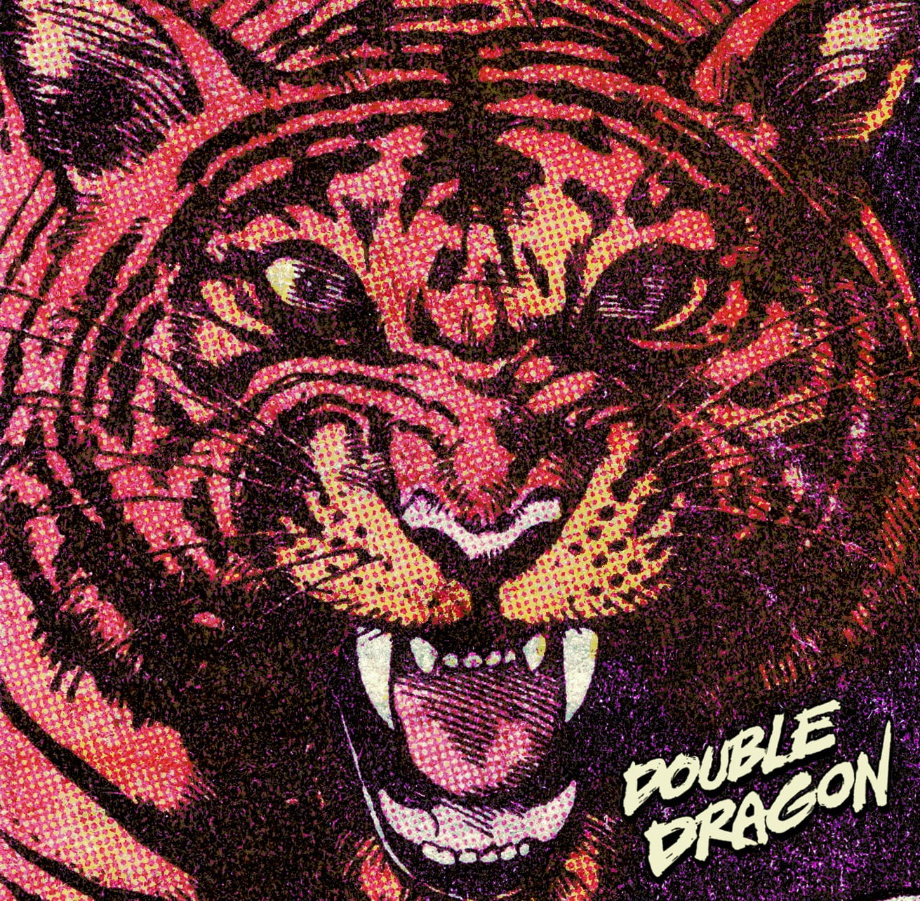 backgrounds, western script, synthwave, 720P, Double Dragon, pattern, travel destinations, communication, tiger, text, floral pattern, indoors, red, dragon, HD Wallpaper