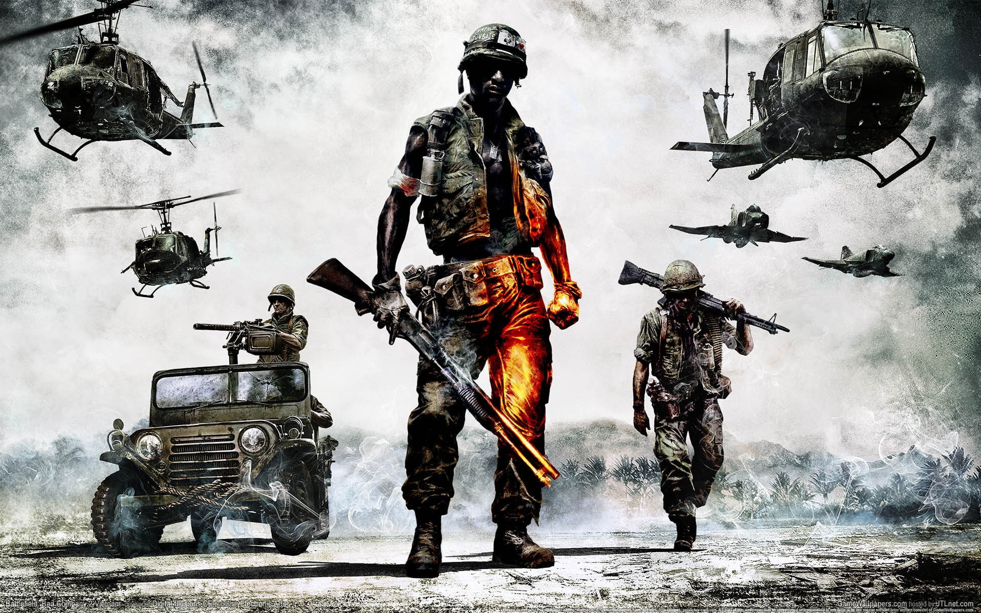 fight, war, vietnam, company, 1080P, game, gameplaym, bad, battlefield, HD Wallpaper
