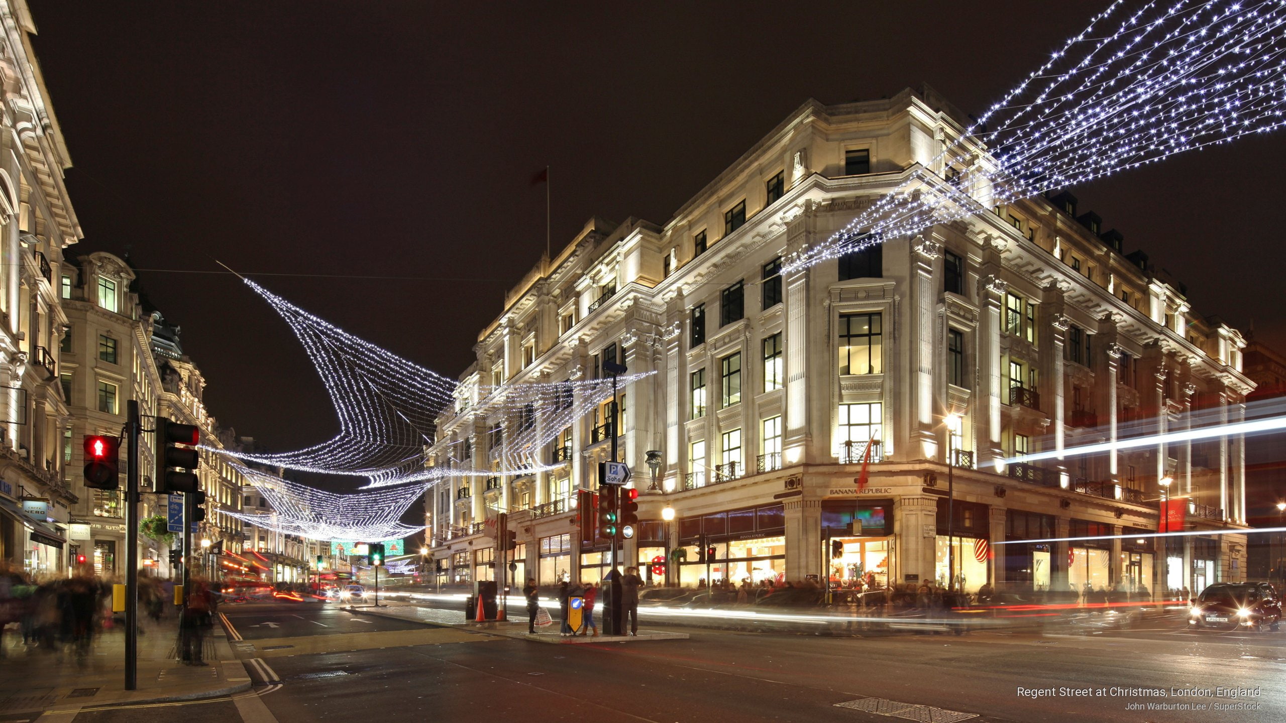 england, christmas, street, london, regent, 2K, Holidays, HD Wallpaper