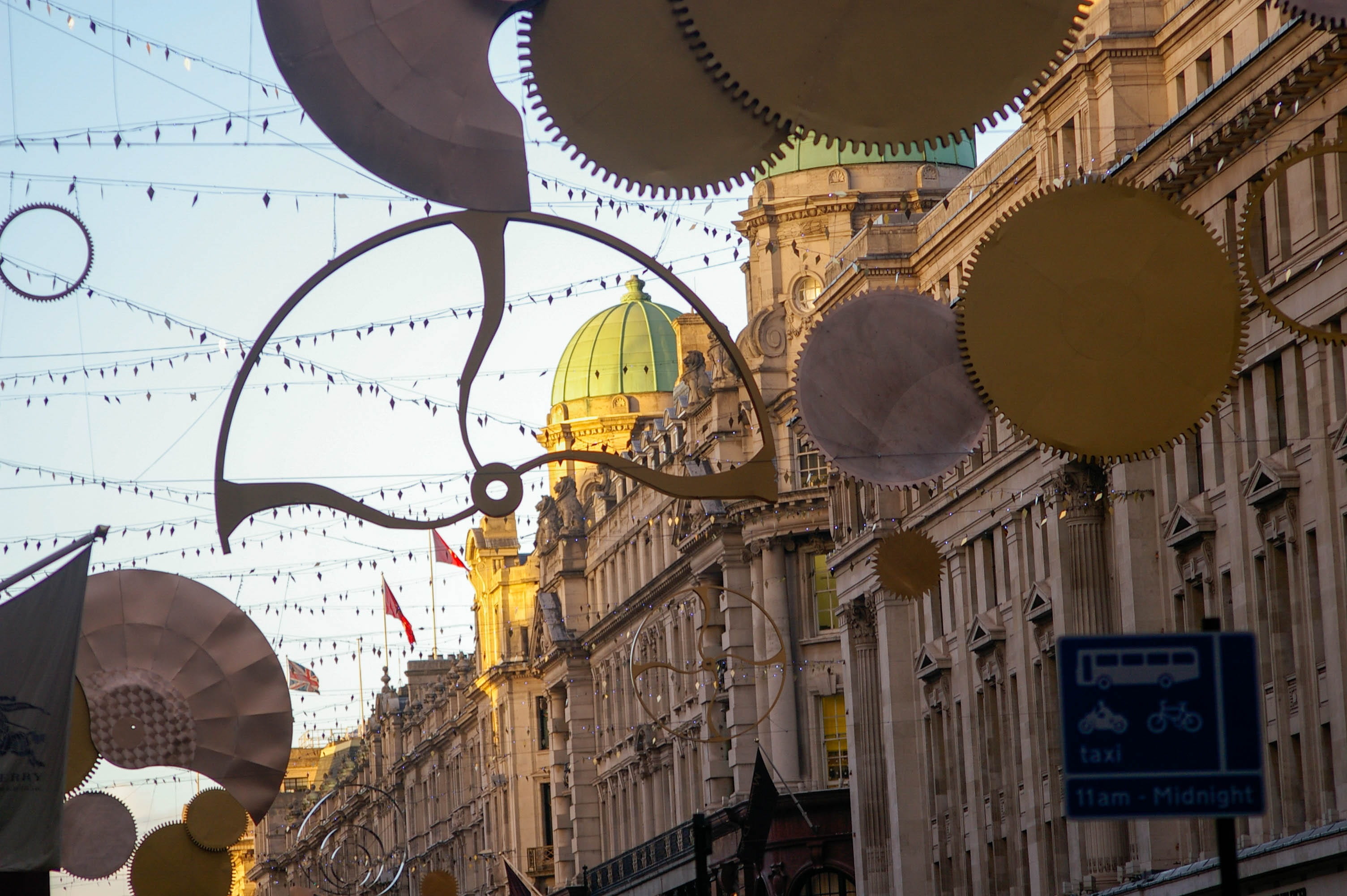 nature, no people, low angle view, regent street, urban, non-western script, day, architecture, building exterior, sign, travel destinations, 2K, christmas lights, HD Wallpaper