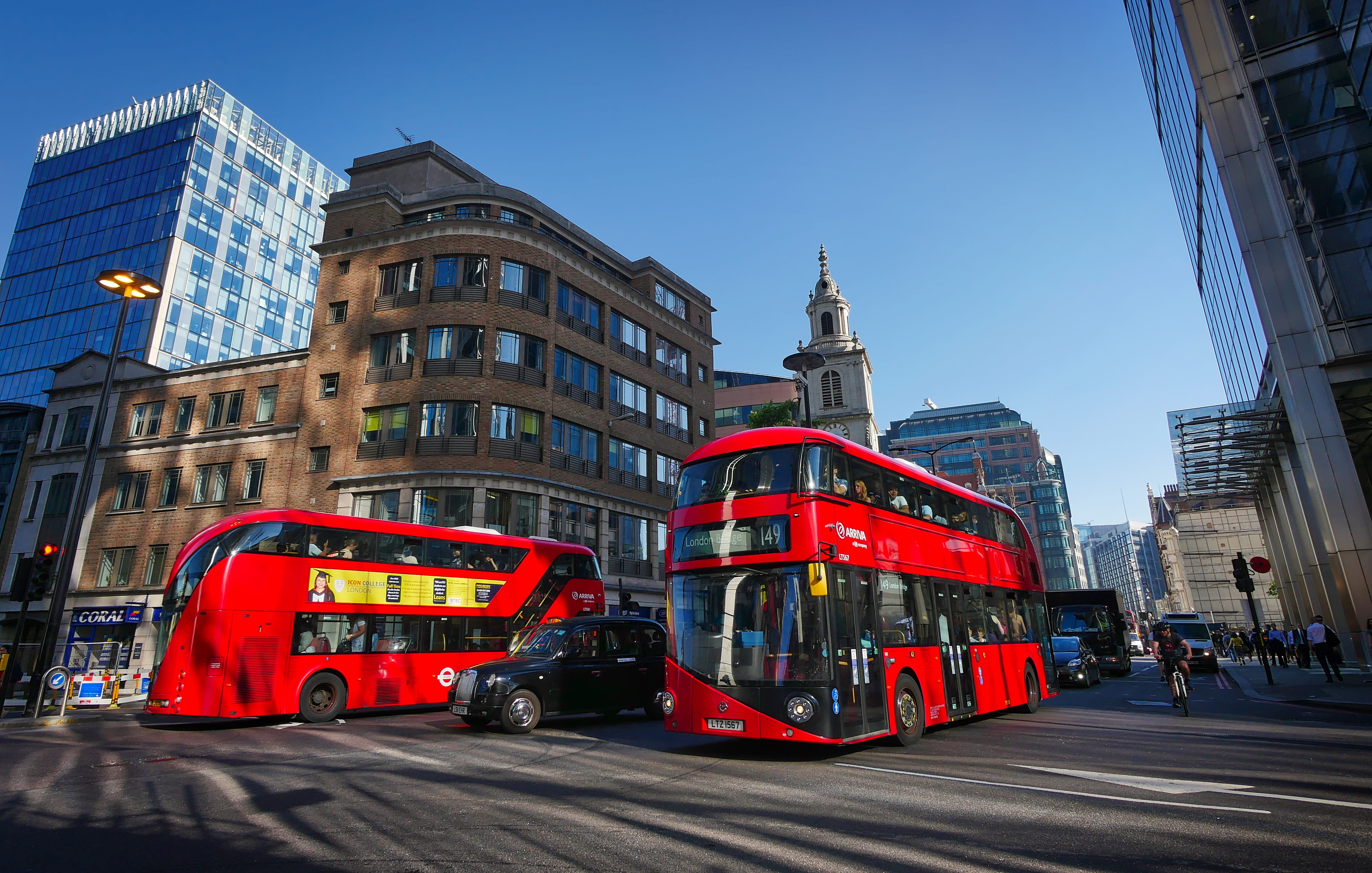 nature, london, deck, downtown, buses, architecture, two, light, building exterior, day, double-decker bus, england, land vehicle, built structure, street, HD Wallpaper