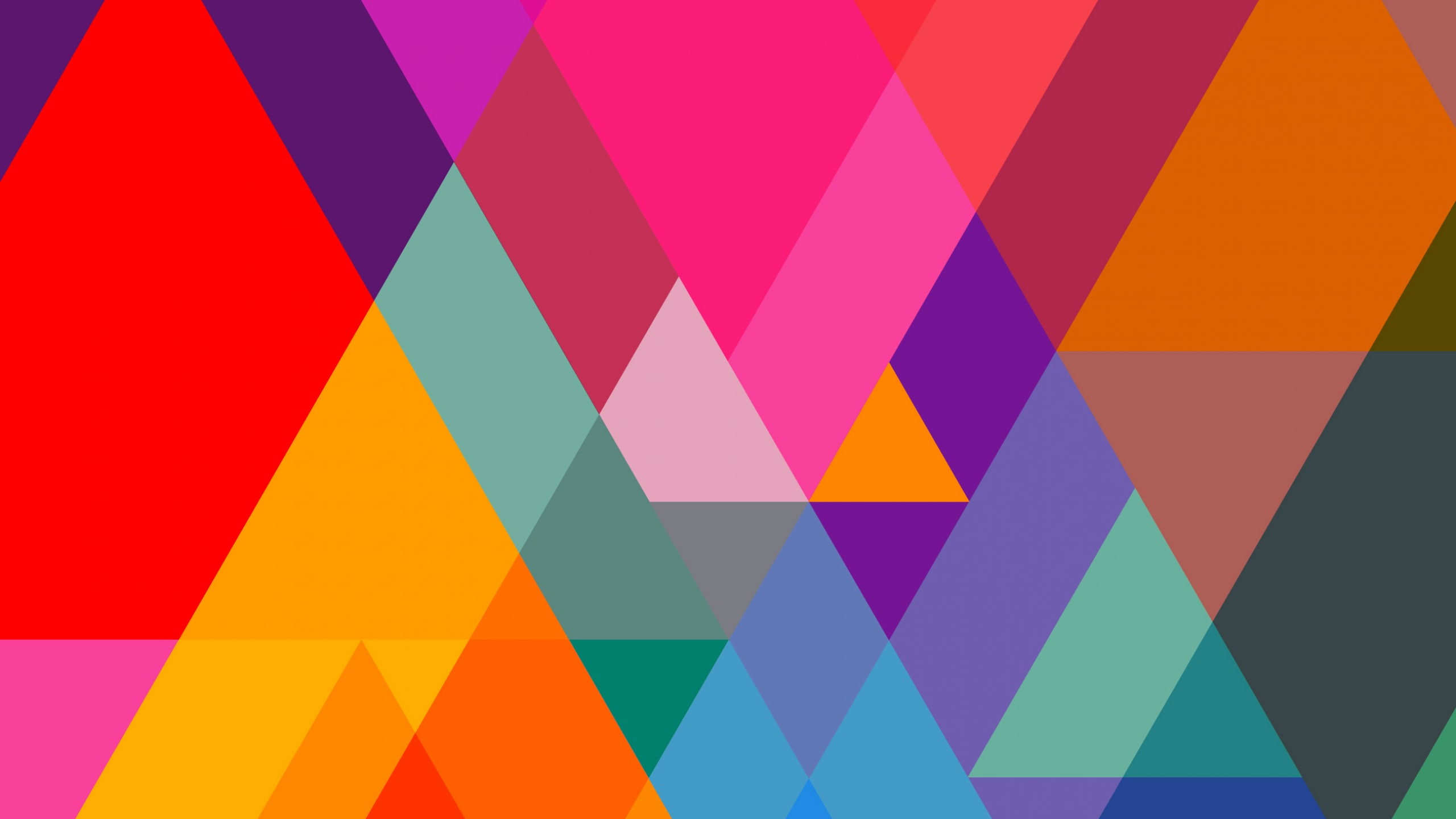 blue, 4k, 5k, 2K, orange, triangle, background, red, pattern, polygon, HD Wallpaper