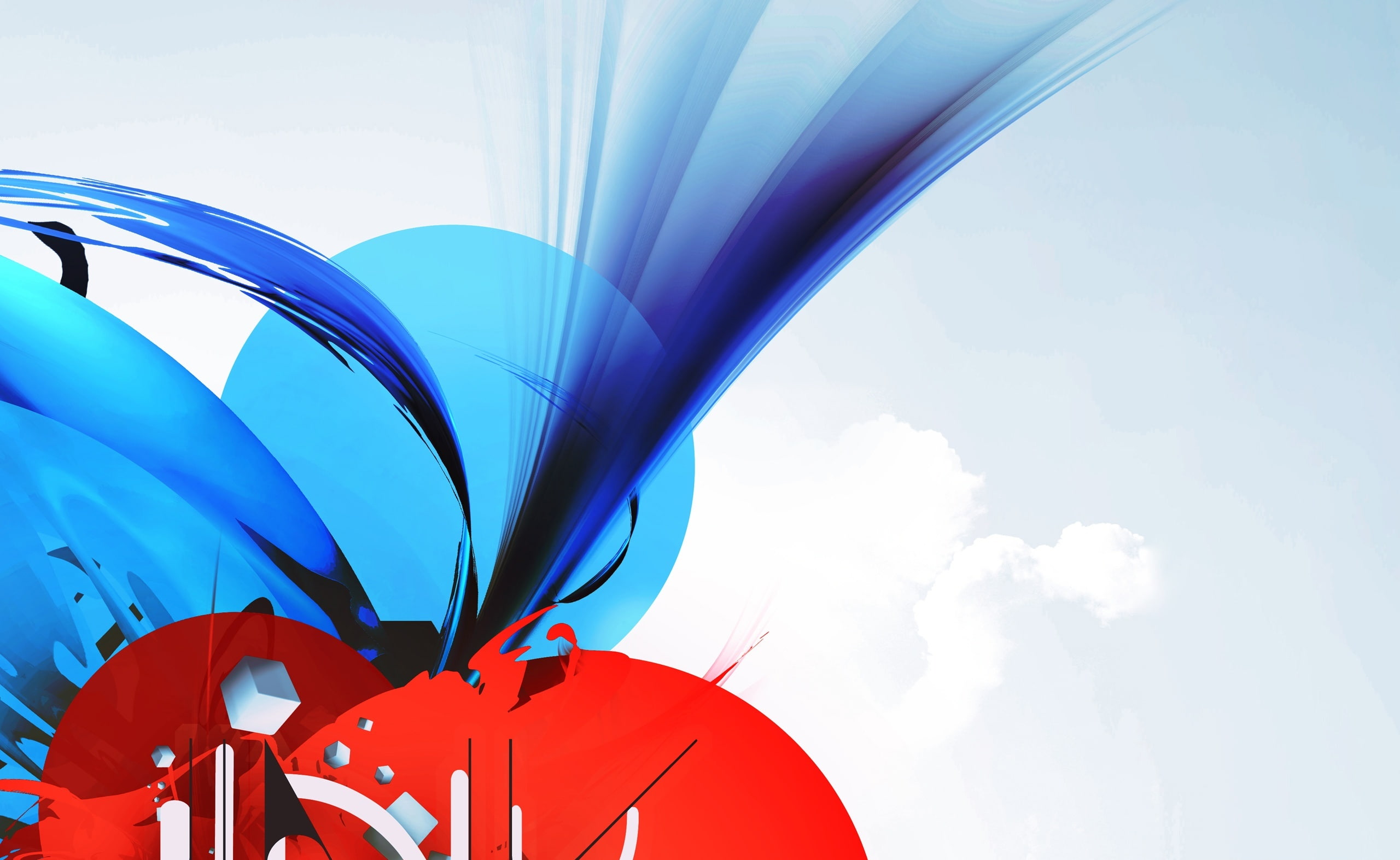 2K, white, air vehicle, optimized, flying, multi colored, Circles, close-up, retina, sky, red, copy space, communication, v, Think, no people, Cubes, balloon, HD Wallpaper