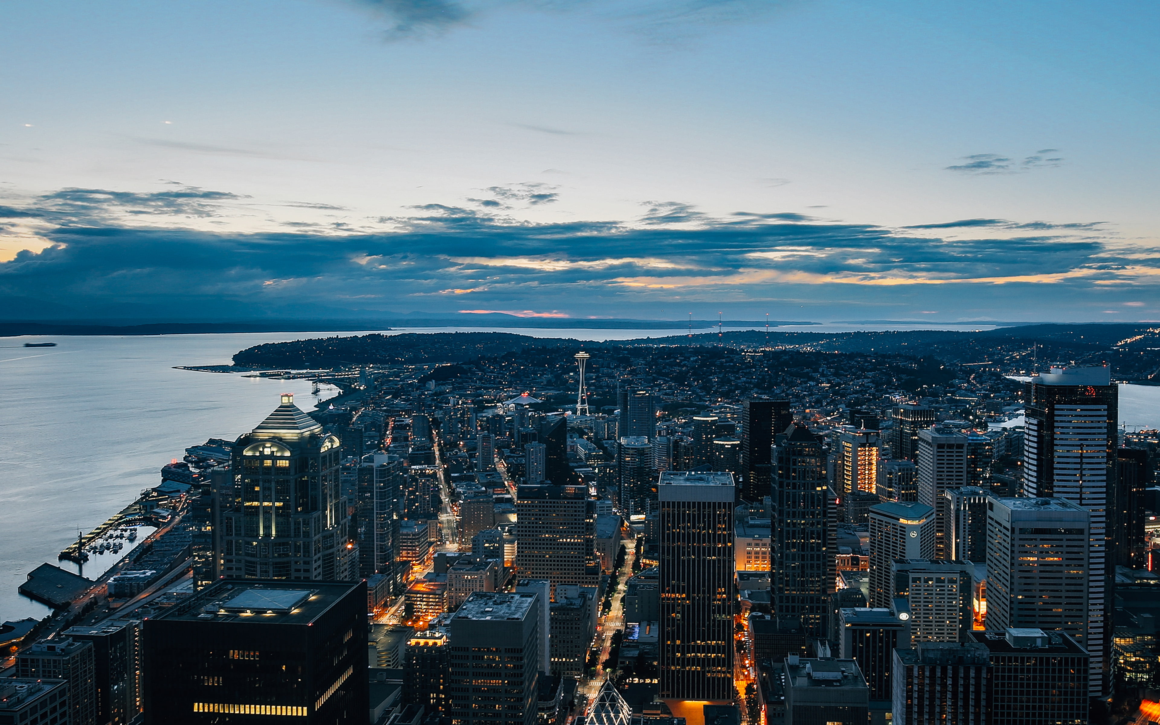 cloud - sky, urban skyline, financial district, built structure, modern, usa, nature, skyscraper, cityscape, office building exterior, no people, fly, building, HD Wallpaper