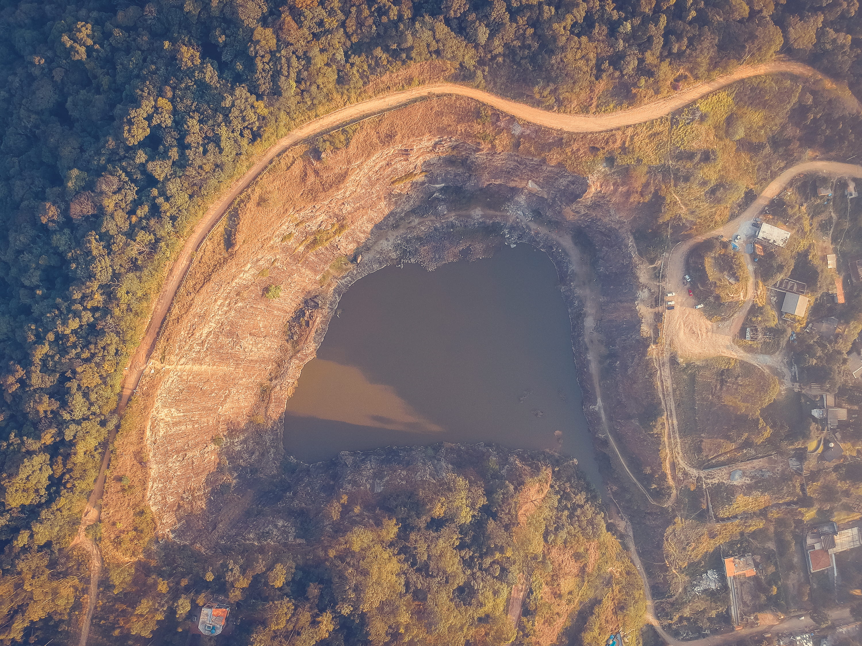 dib, pedreira, tranquil scene, day, drone, architecture, no people, aerial view, environment, tranquility, serradacantareira, saopaulo, arch, pedreiradib, HD Wallpaper