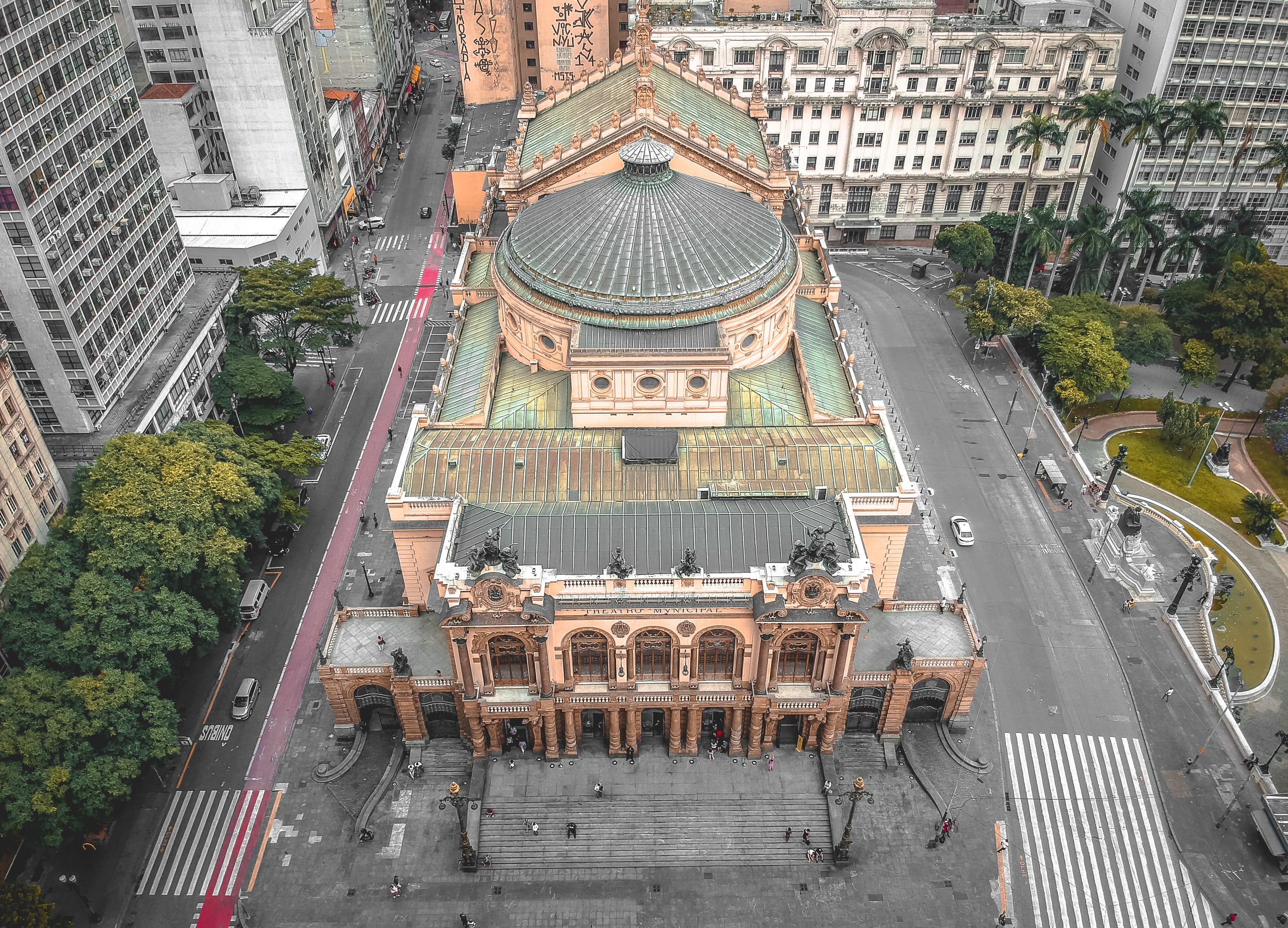 land vehicle, outdoors, teatro, teatromunicipal, transportation, building exterior, high angle view, car, no people, motor vehicle, dji, centro, residential district, HD Wallpaper