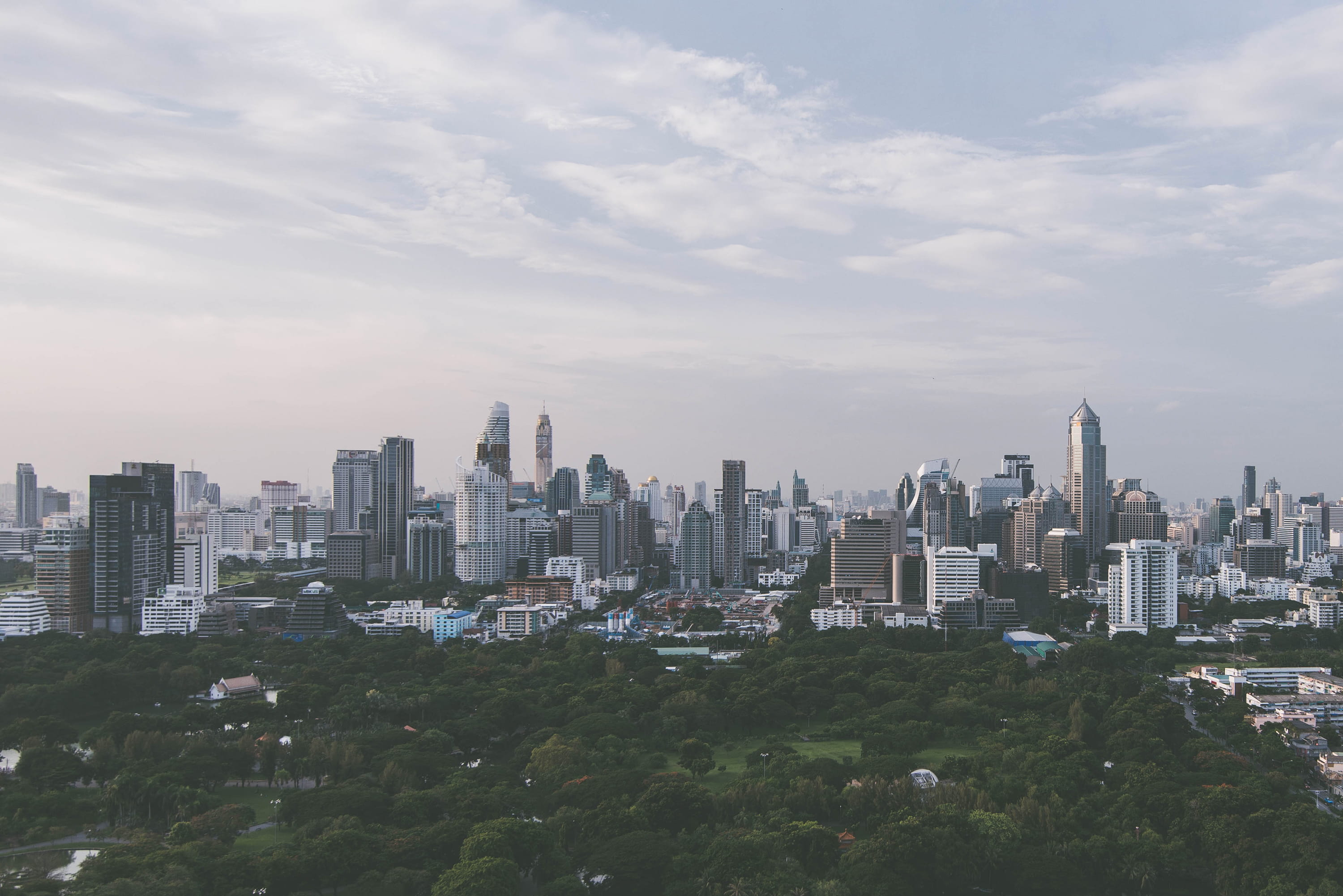 urban Scene, building, architecture, asia, urban Skyline, cityscape, aerial, financial district, daytime, office building exterior, high rise buildings, HD Wallpaper