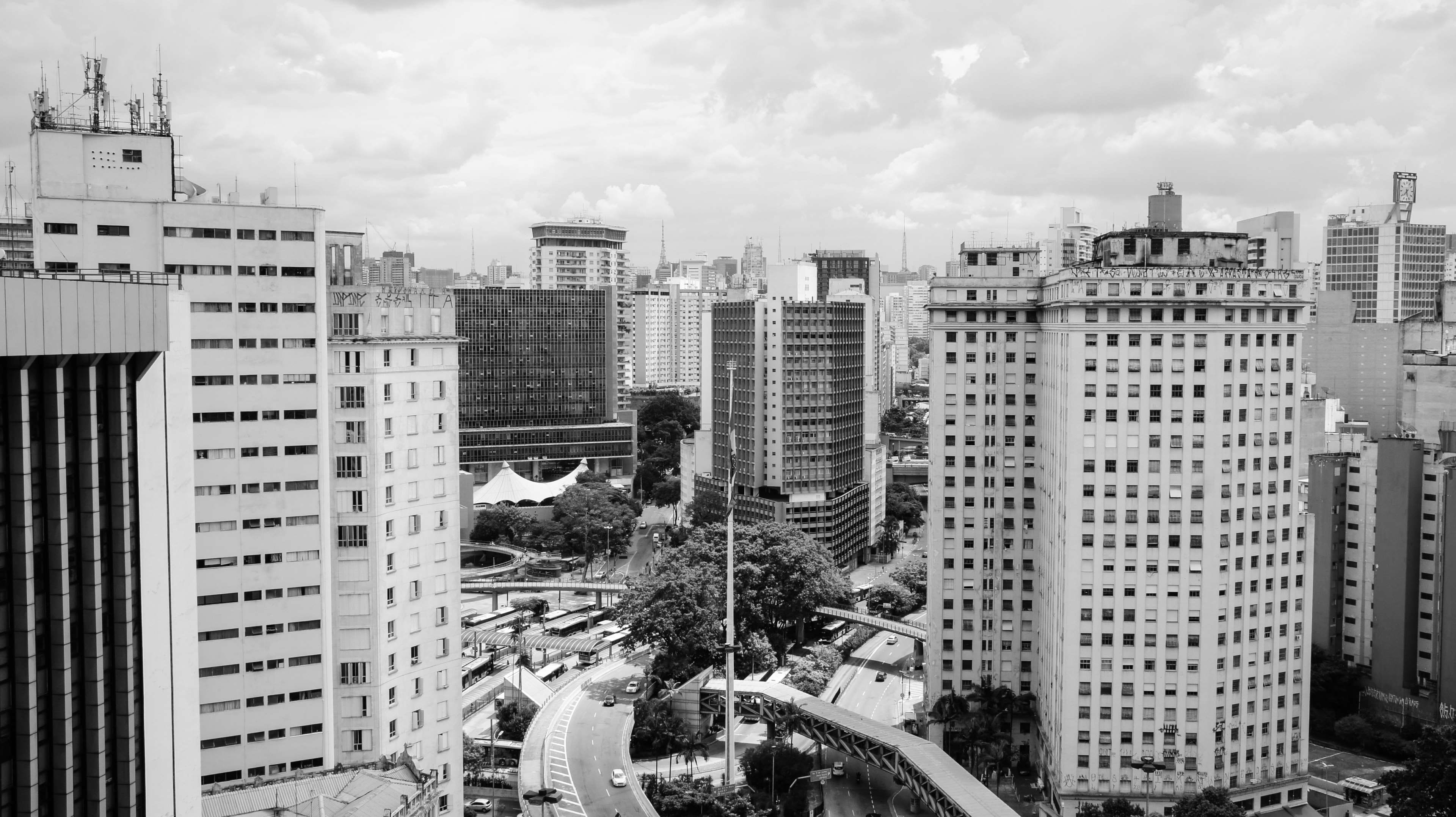 architecture, black white, modern, office building exterior, building, city, no people, financial district, skyscraper, black and white, cloud - sky, office, HD Wallpaper