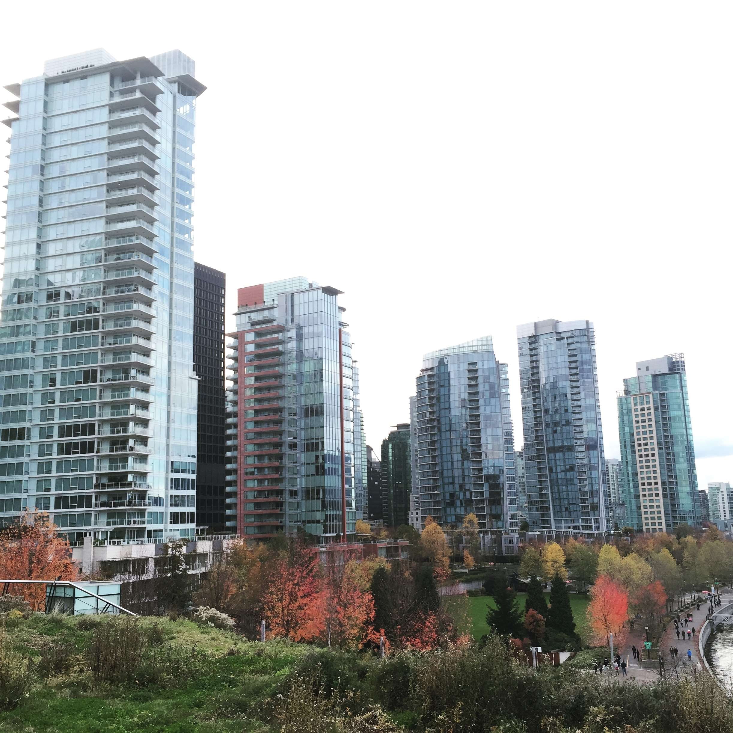 tall - high, canada, apartment, city, building, cityscape, british columbia, no people, sky, outdoors, urban skyline, fall, architecture, tall building, Phone HD Wallpaper