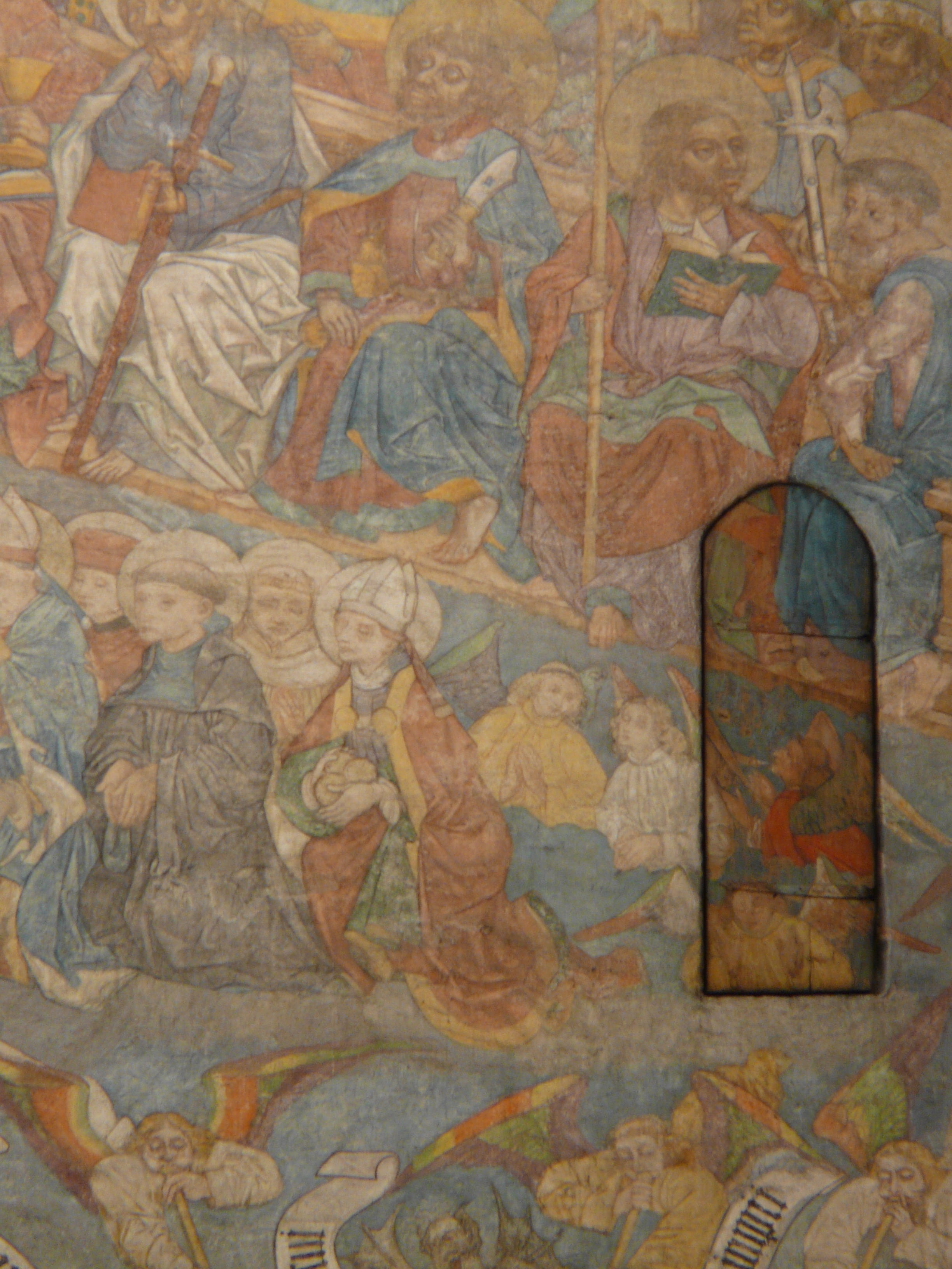 the past, iconography, all saints iconography, design, ruined, 2K, the most recent court, history, pattern, wall - building feature, door, indoors, fresco, Phone HD Wallpaper