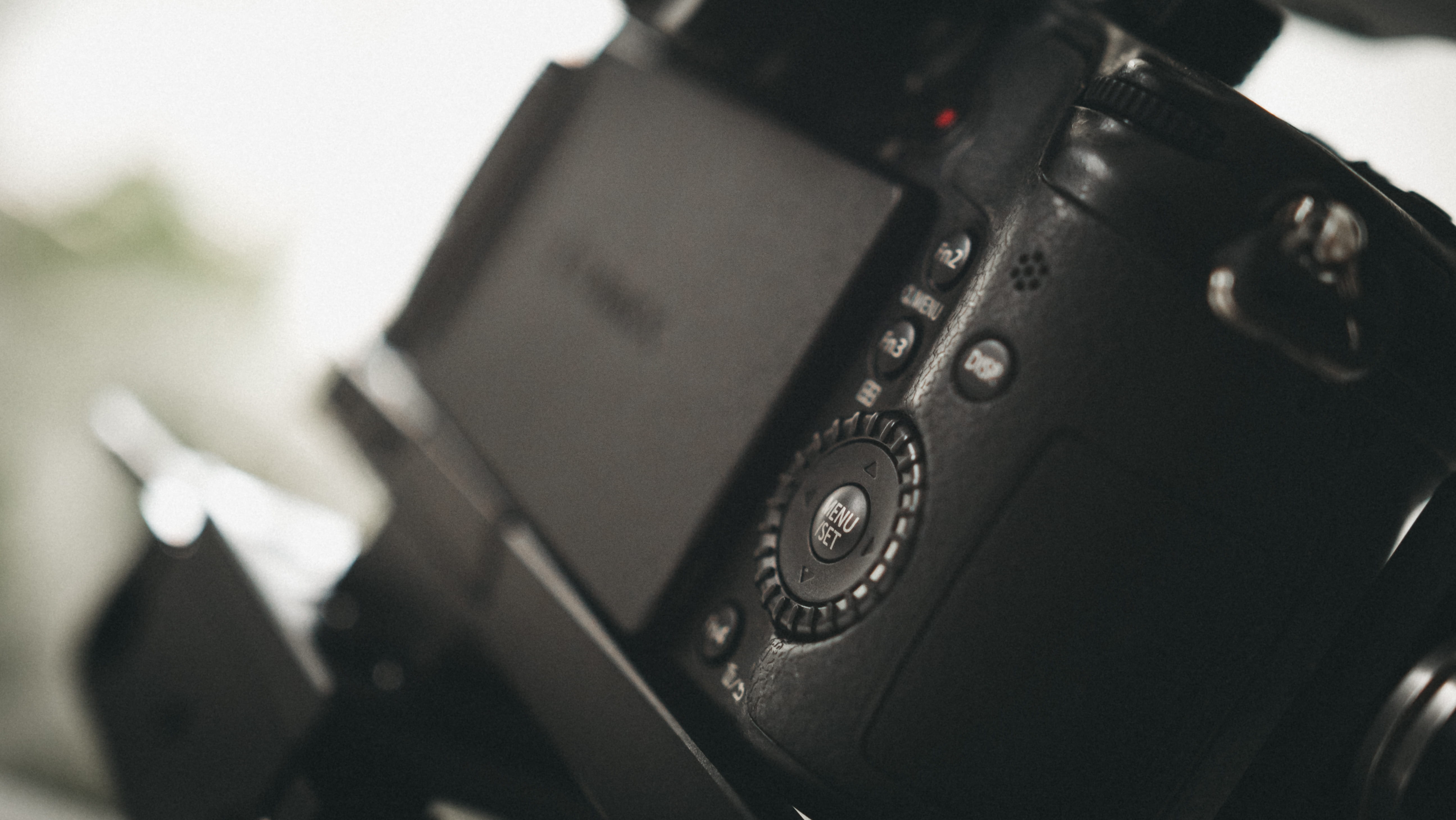 day, indoors, 5K, cameragear, mirrorlesscamera, lumixcamera, dannyfeng, camerarig, black color, retro styled, communication, close-up, history, business, HD Wallpaper