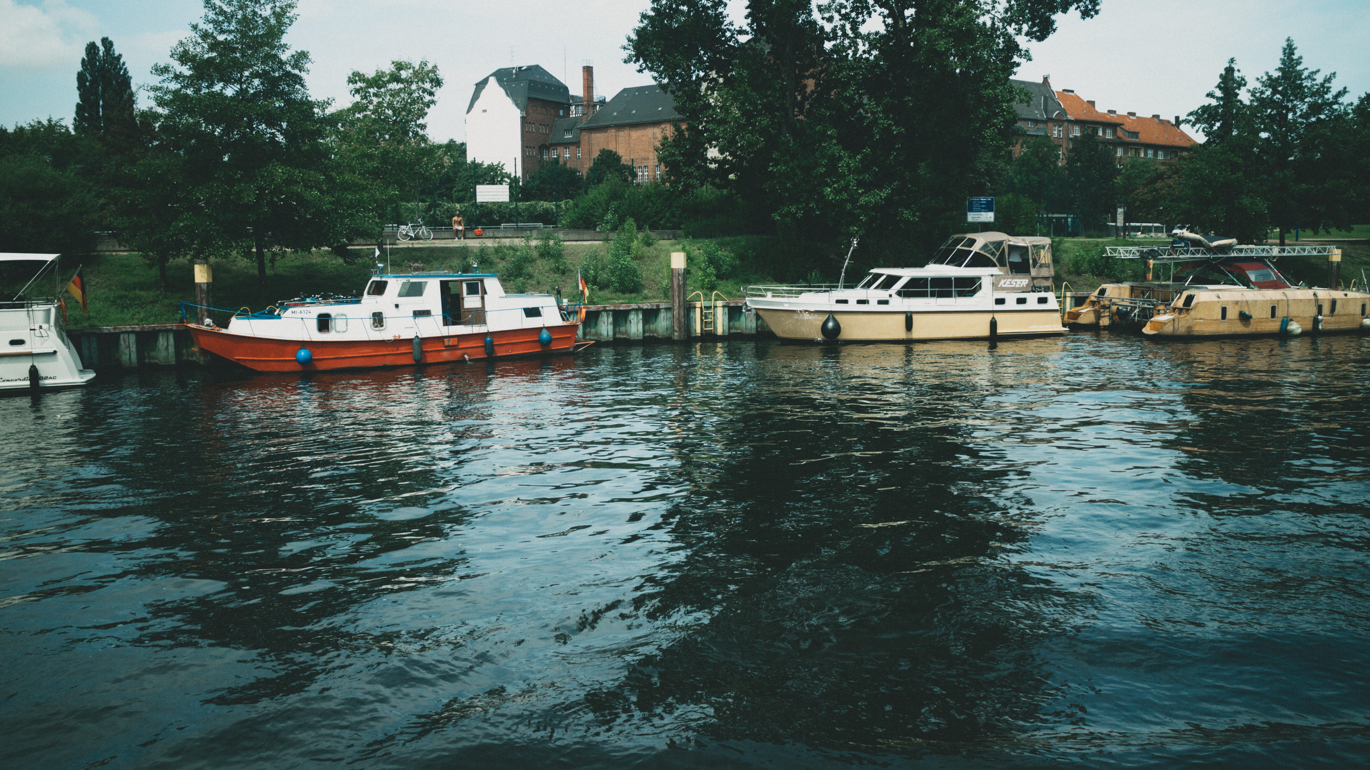 sailboat, river, lumixgh5, building exterior, travel, waterfront, gh4, boat, water, architecture, day, lumixgh5photography, germany, gh5, reflection, tree, HD Wallpaper