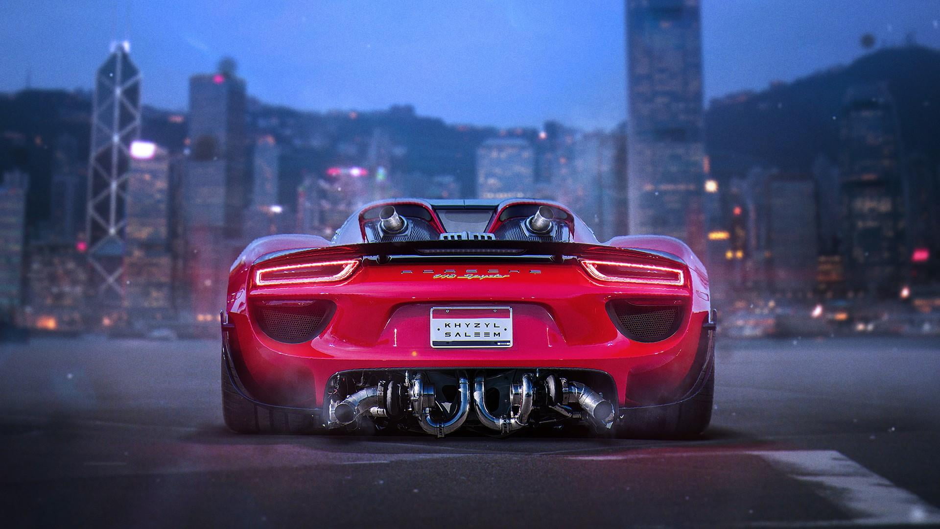 mode of transportation, city, supercar, travel destinations, cityscape, taxi, land vehicle, city life, porsche, illuminated, city street, car, architecture, HD Wallpaper