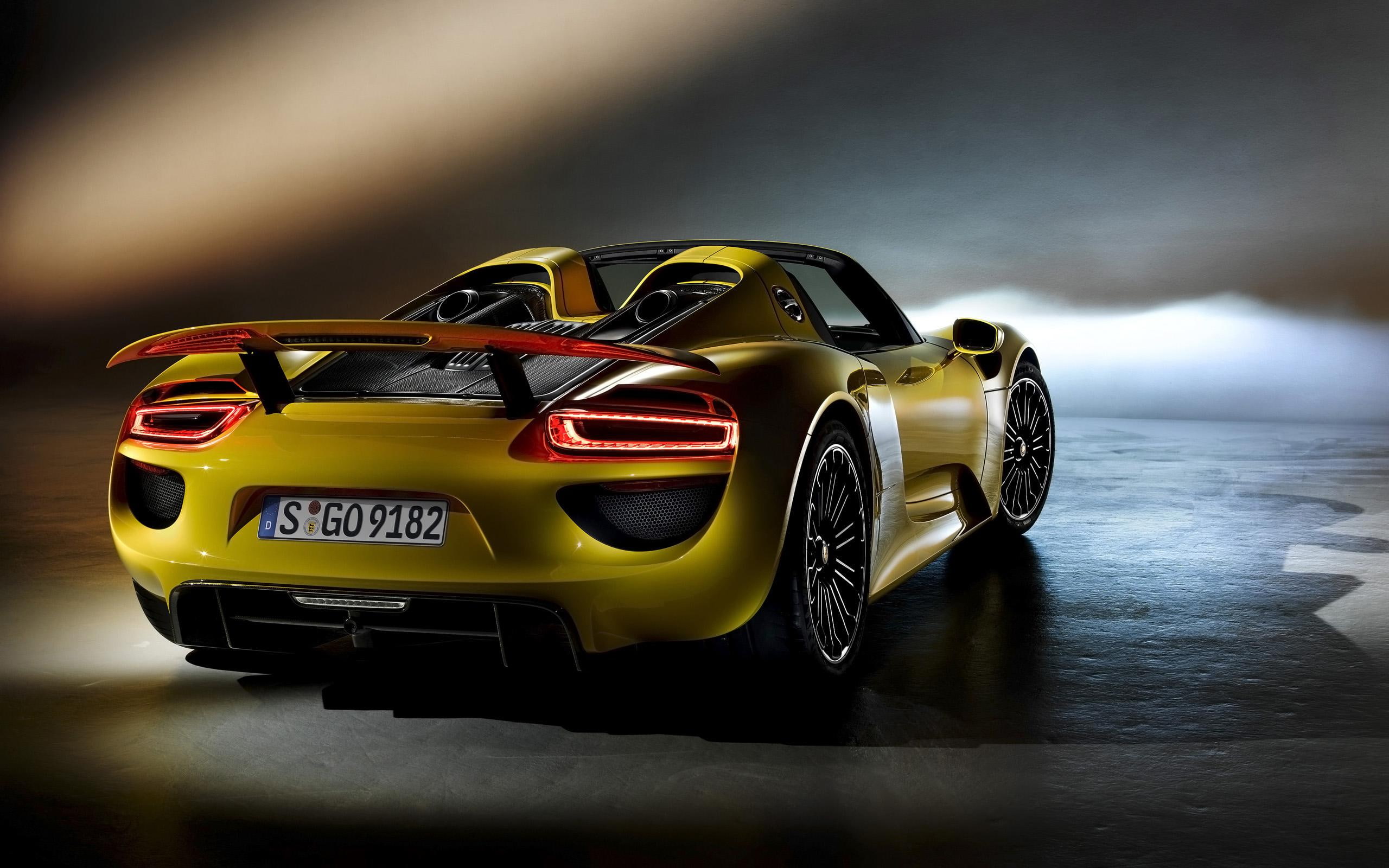 2K, convertible, cars, car, green, porsche, 2014, spyder, sports, HD Wallpaper