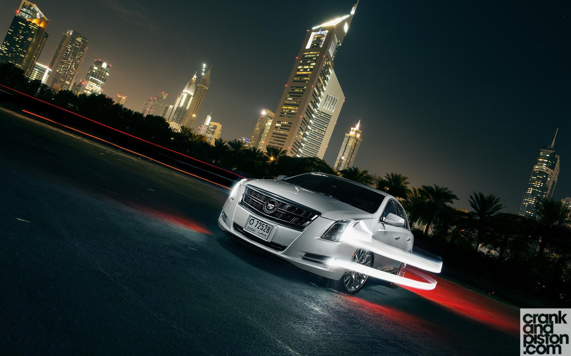 v, 1080P, turbo, twin, sedan, cadillac, cars, silver, xts, HD Wallpaper