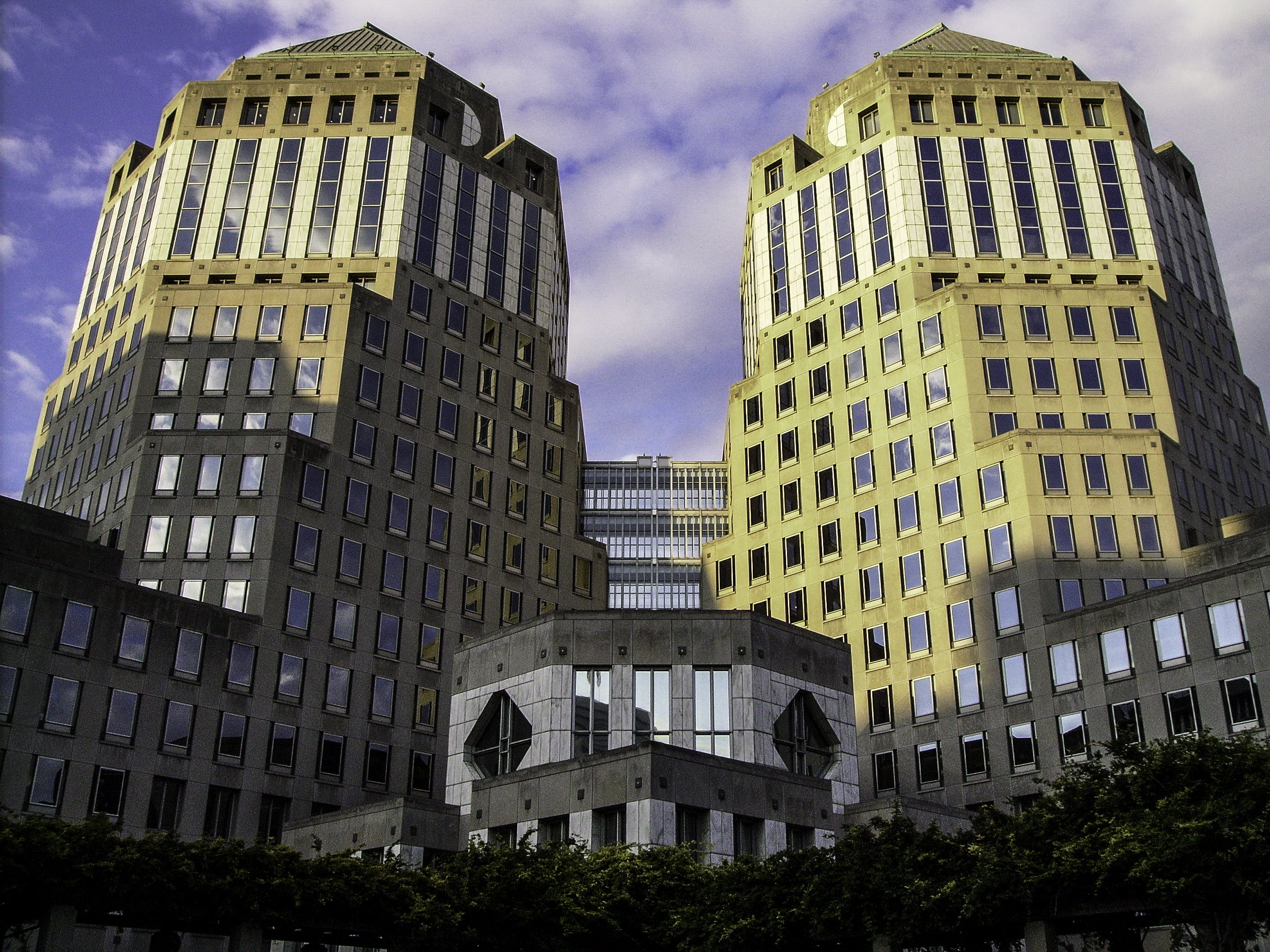 United States, Cincinnati, PandG Twin Towers, no people, urban Scene, office building exterior, Ohio, 2K, skyscraper, travel destinations, cincinnati, HD Wallpaper