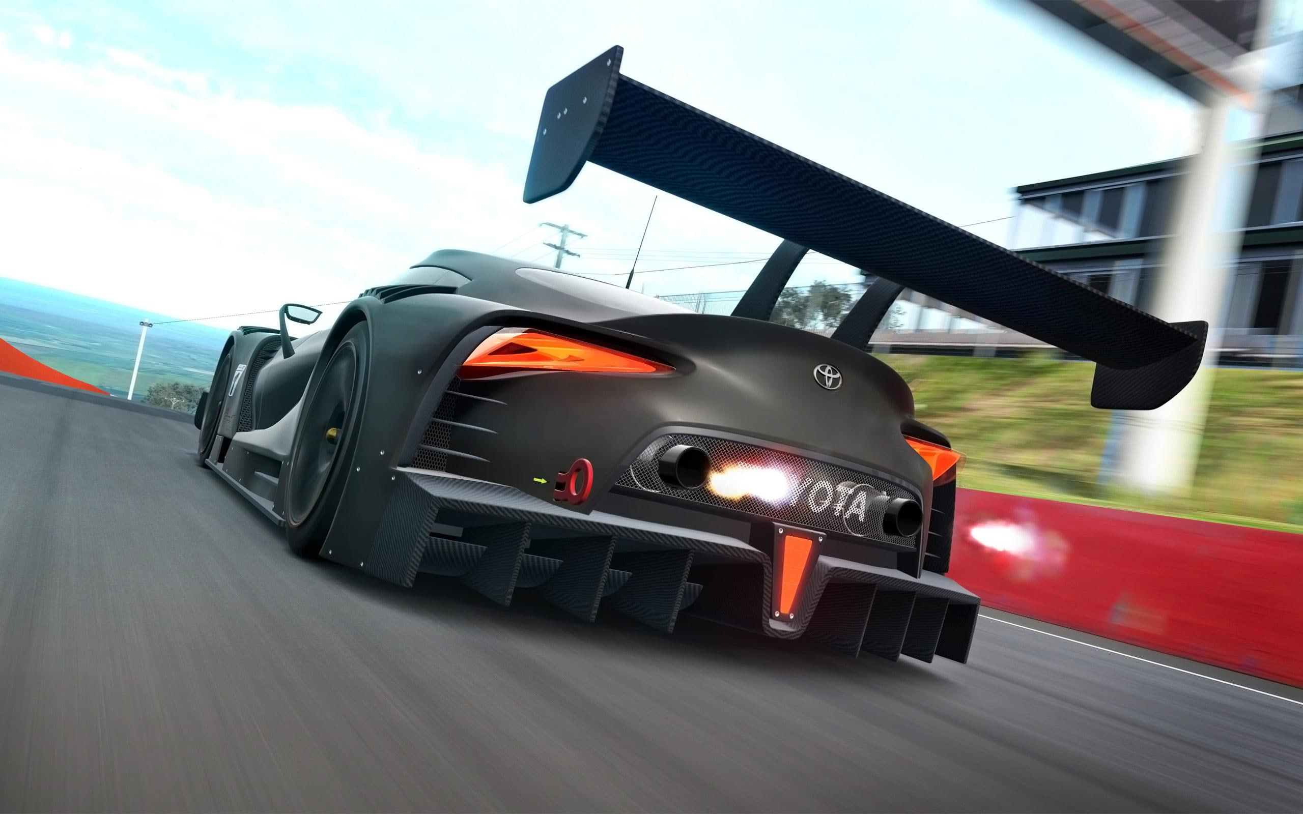 gt, 2014, ft, car, sports, 2K, toyota, black, vision, cars, HD Wallpaper