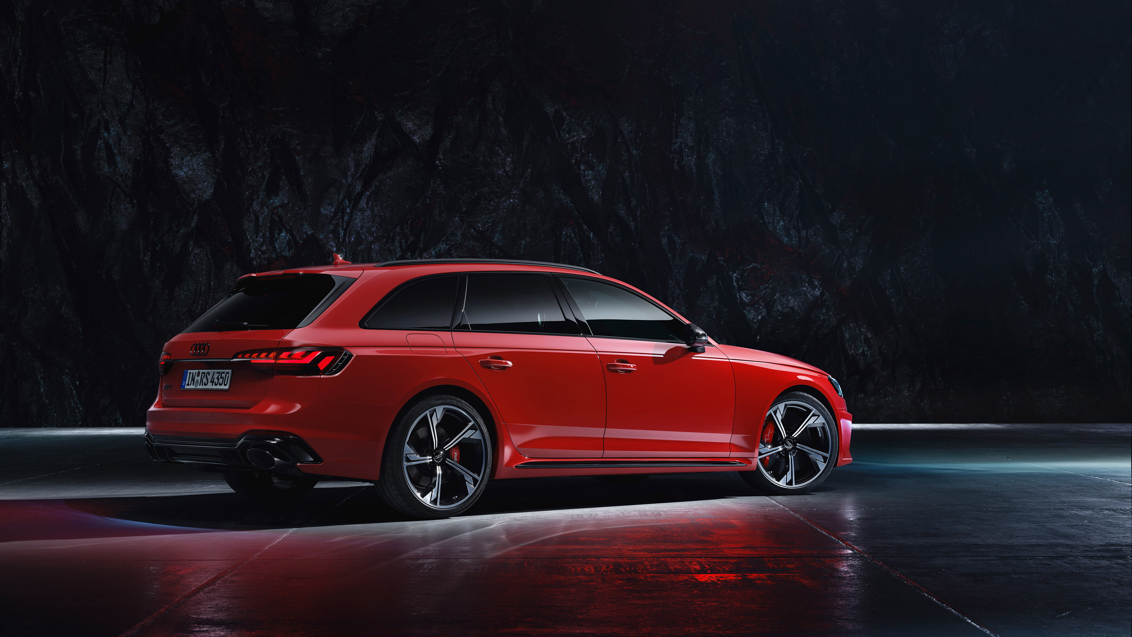 vehicle, Audi RS4, car, spotlights, Audi RS4 Avant, 4K, HD Wallpaper