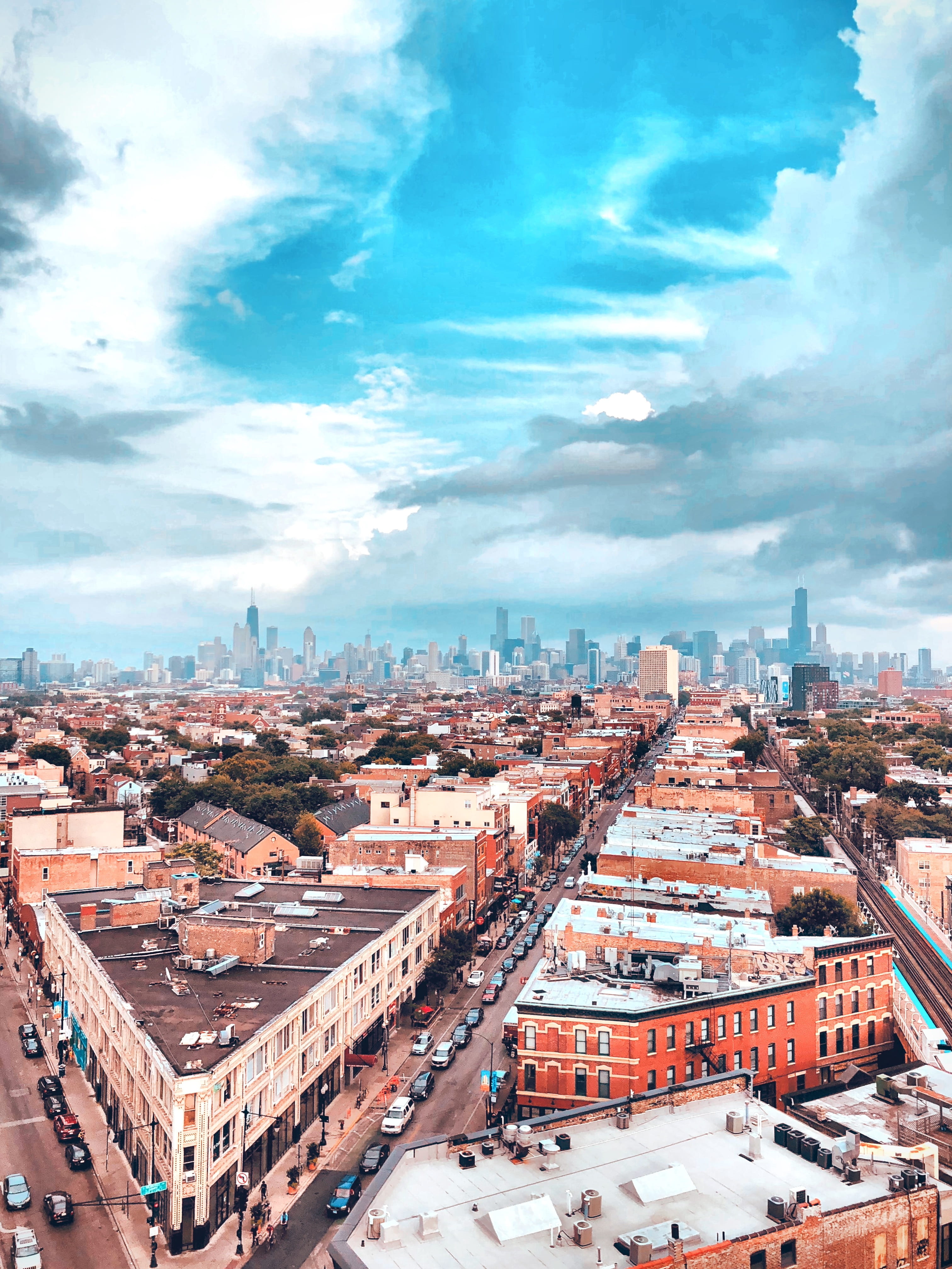 metropolitan, dom, cloud - sky, crowded, metro, 4K, building, labor day, sky, light, usa, city life, midtown, america, city, day, high angle view, uptown, Phone HD Wallpaper
