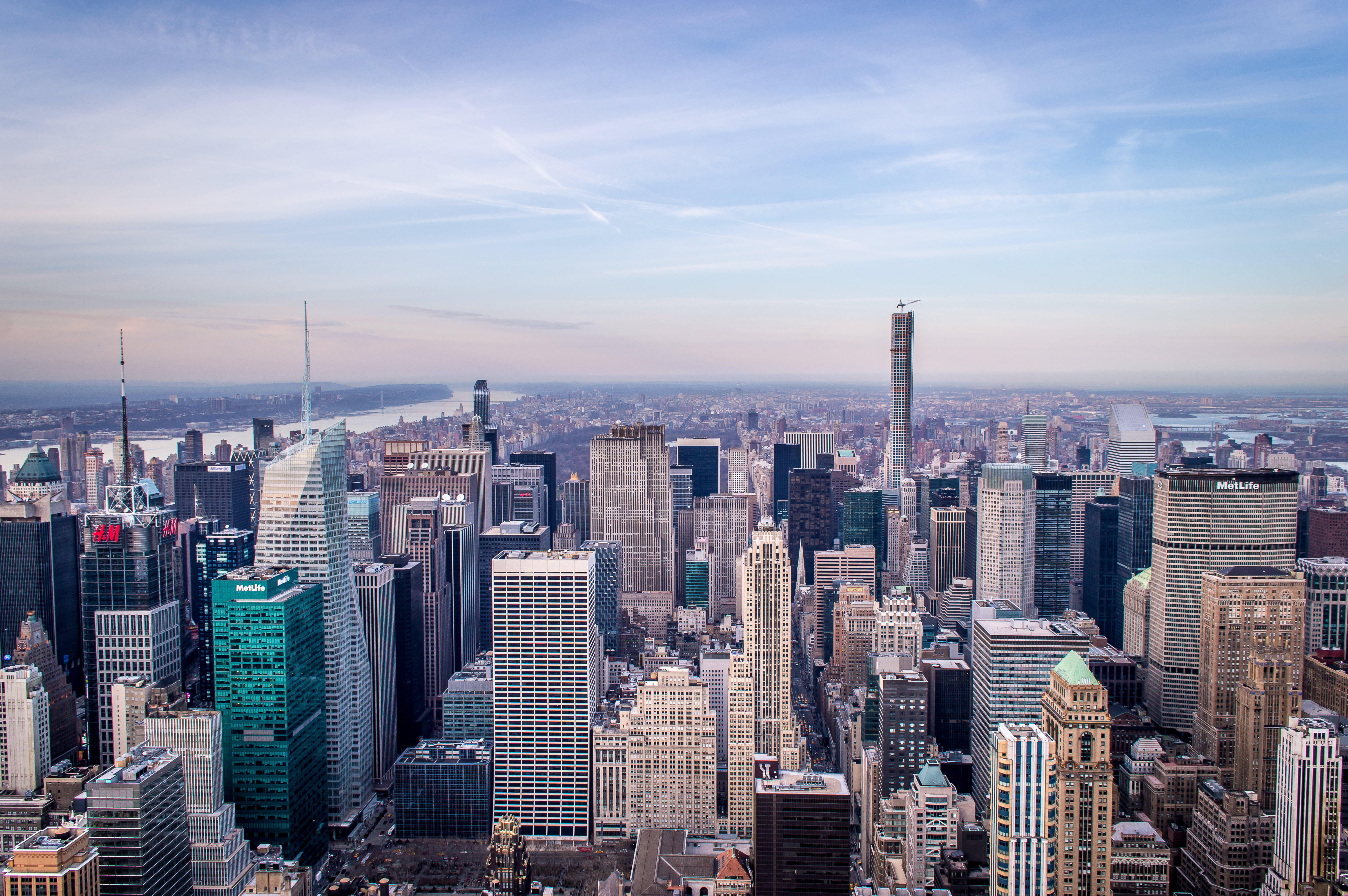 architecture, famous Place, angle, built Structure, new York State, city, midtown Manhattan, business, uptown, cityscape, 5K, urban Scene, building Exterior, HD Wallpaper