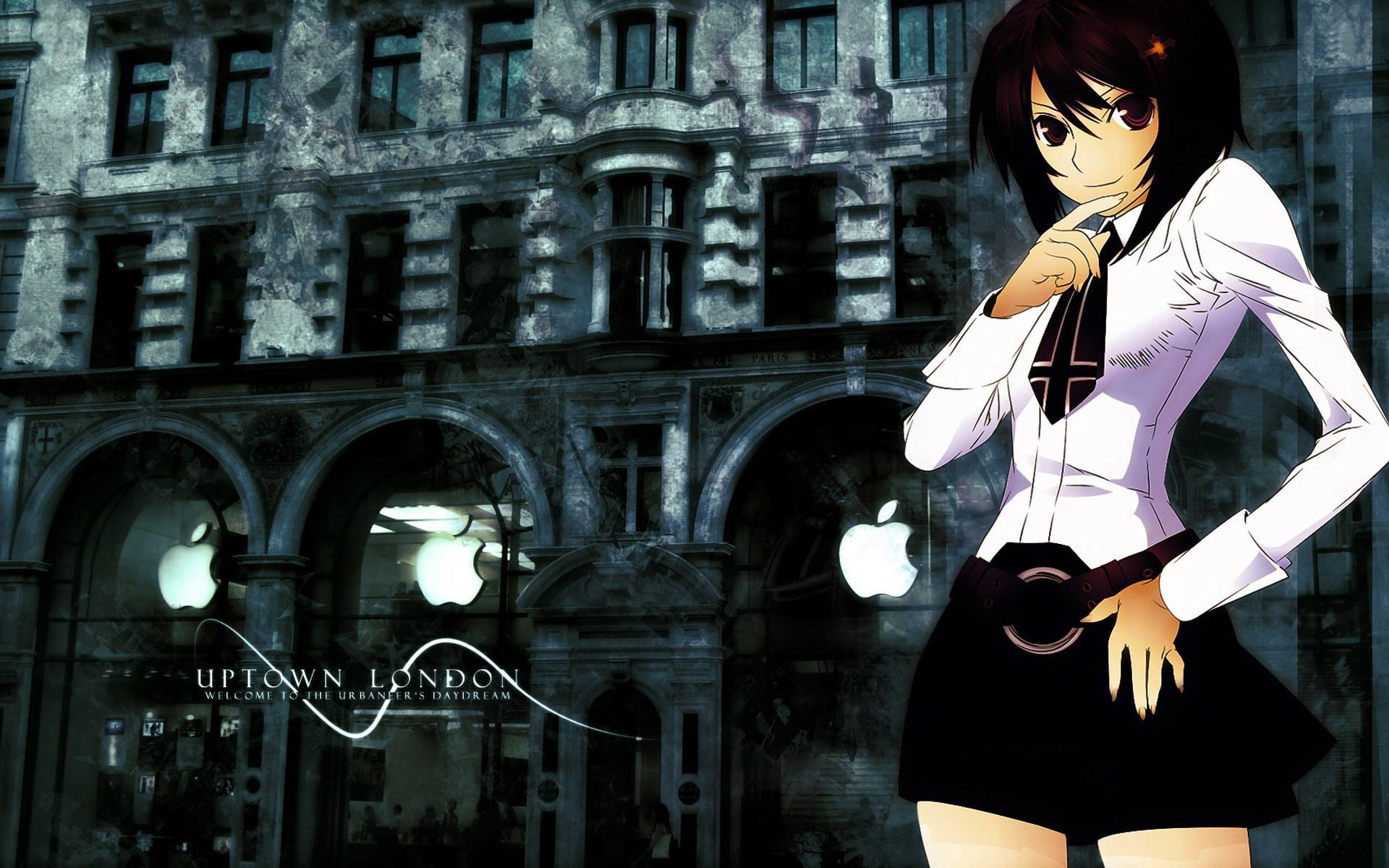 london, 1080P, adult, architecture, holding, anime, character, arts culture and entertainment, hairstyle, front view, one person, beautiful woman, lifestyles, HD Wallpaper