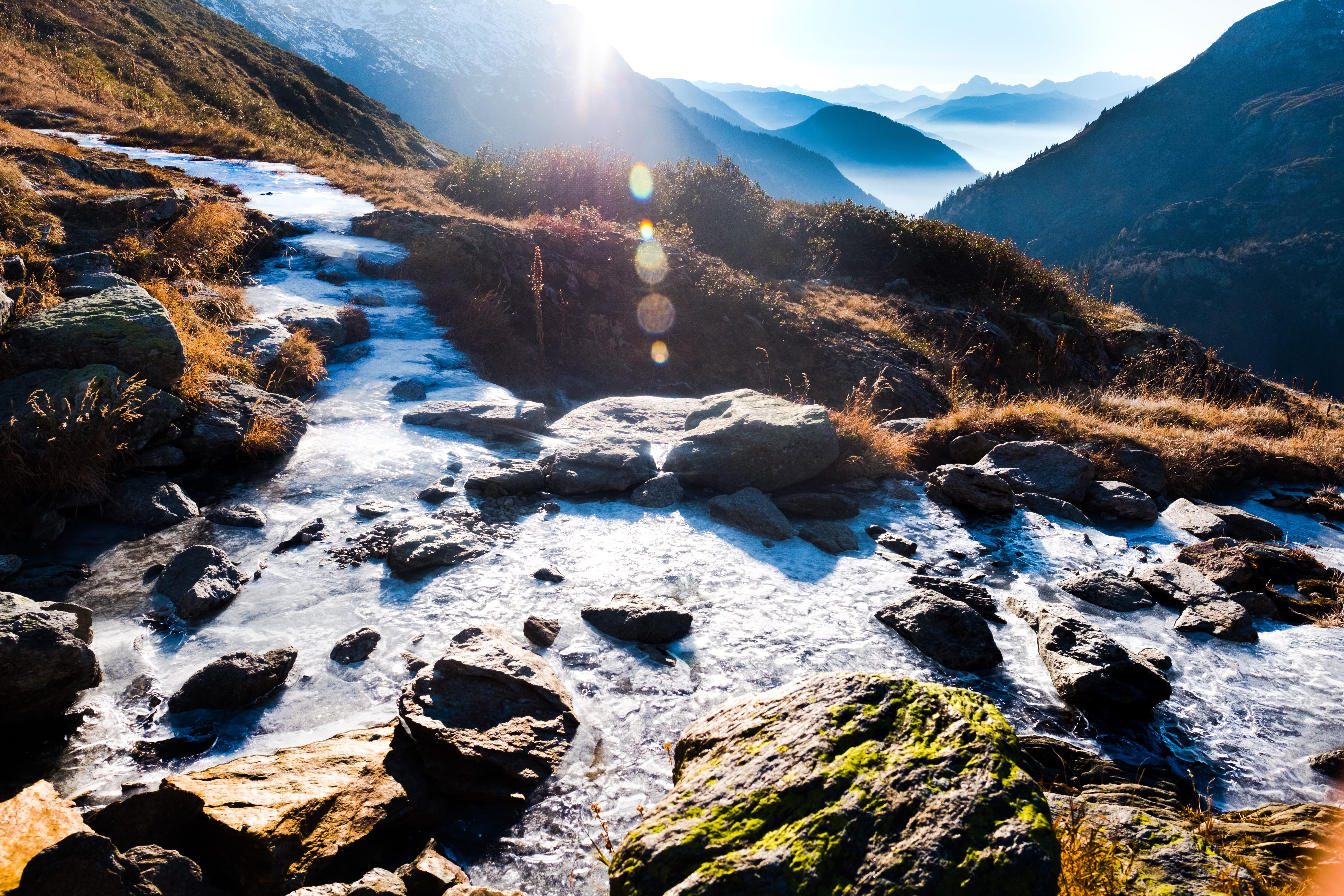 hiking, tranquil scene, explore, tranquility, frozen, mountain peak, hiking path, scenics - nature, idyllic, climbing, rock - object, sky, rock, outdoors, HD Wallpaper