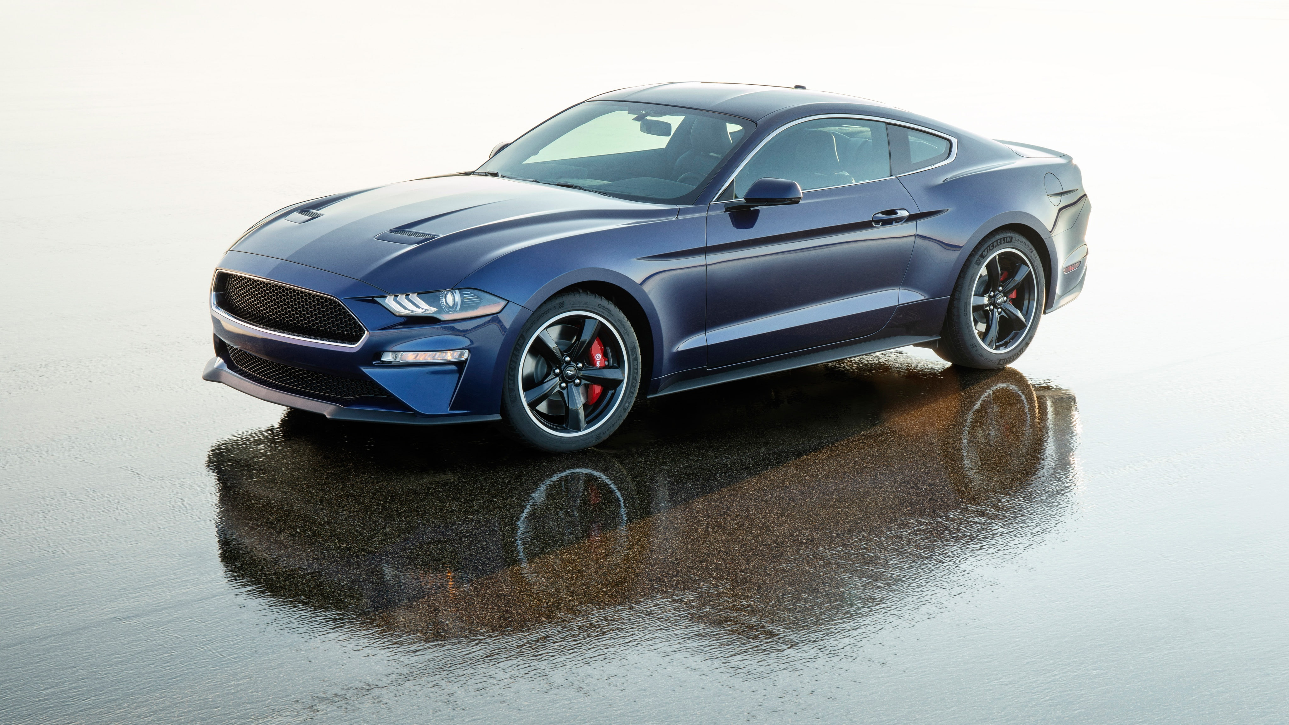Ford, 2018, Kona Blue, 4K, Bullitt, Mustang, HD Wallpaper