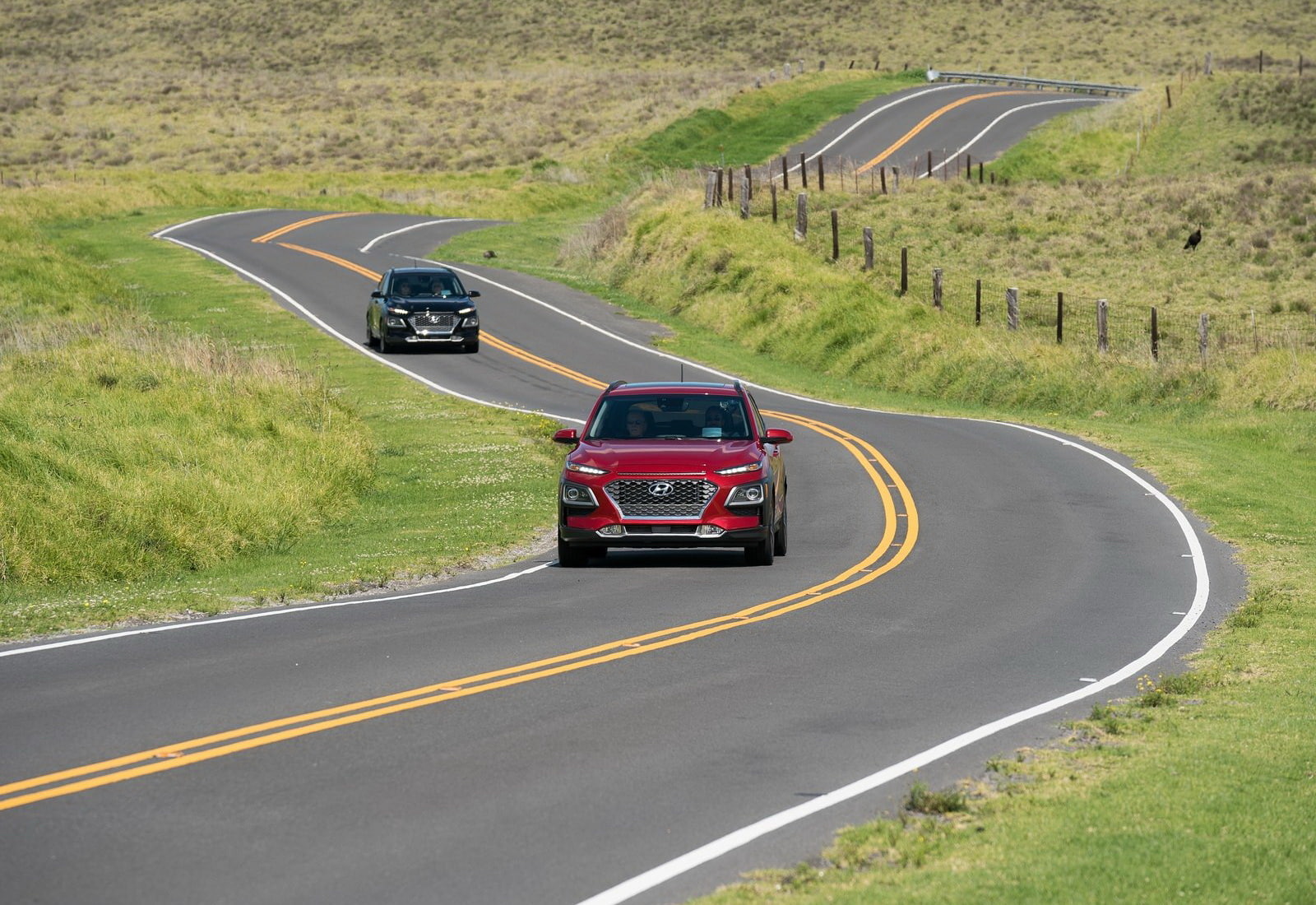 truck, marking, travel, grass, road trip, car, on the move, sign, road, hyundai, [us], kona, mode of transportation, (2018), symbol, motor vehicle, land vehicle, HD Wallpaper