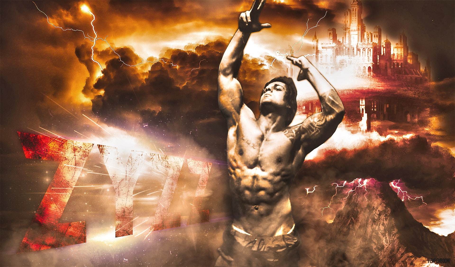 creativity, travel destinations, architecture, history, Zyzz, no people, night, built structure, male likeness, 1080P, representation, celebration, art and craft, HD Wallpaper