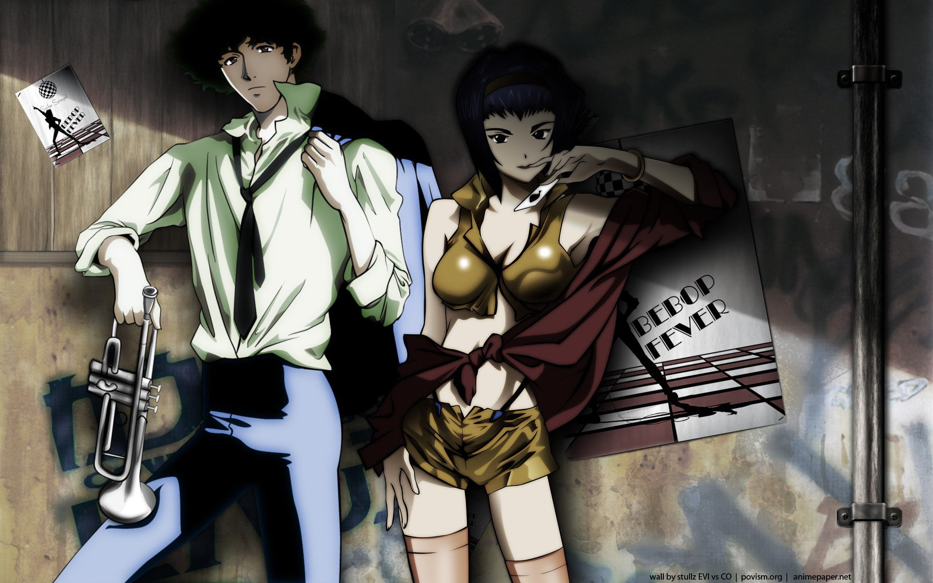 representation, Cowboy Bebop, female likeness, wall - building feature, skeleton, bebop, architecture, Faye Valentine, built structure, statue, clothing, HD Wallpaper