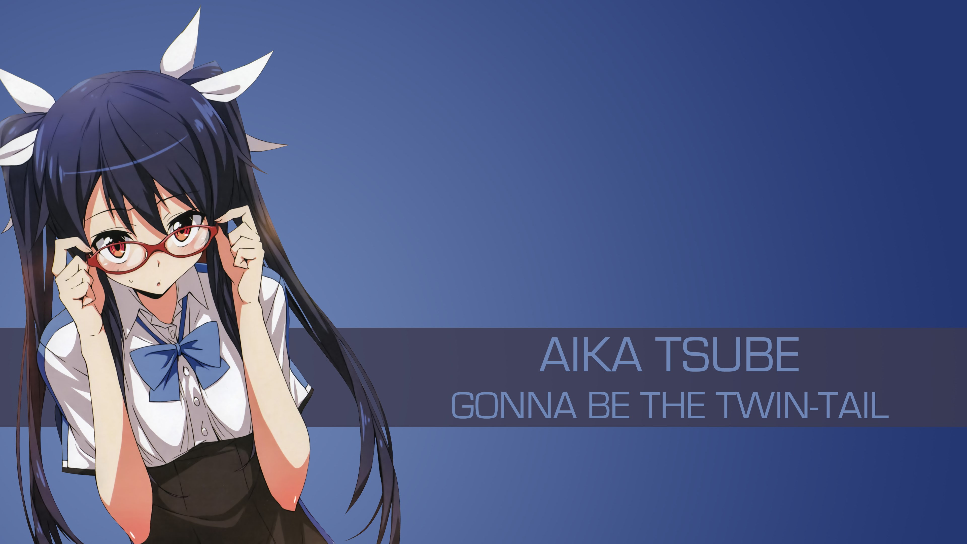 emotion, copy space, celebration, front view, portrait, clothing, blue, young women, young adult, adult, western script, standing, sky, gonna be the twin tail, HD Wallpaper