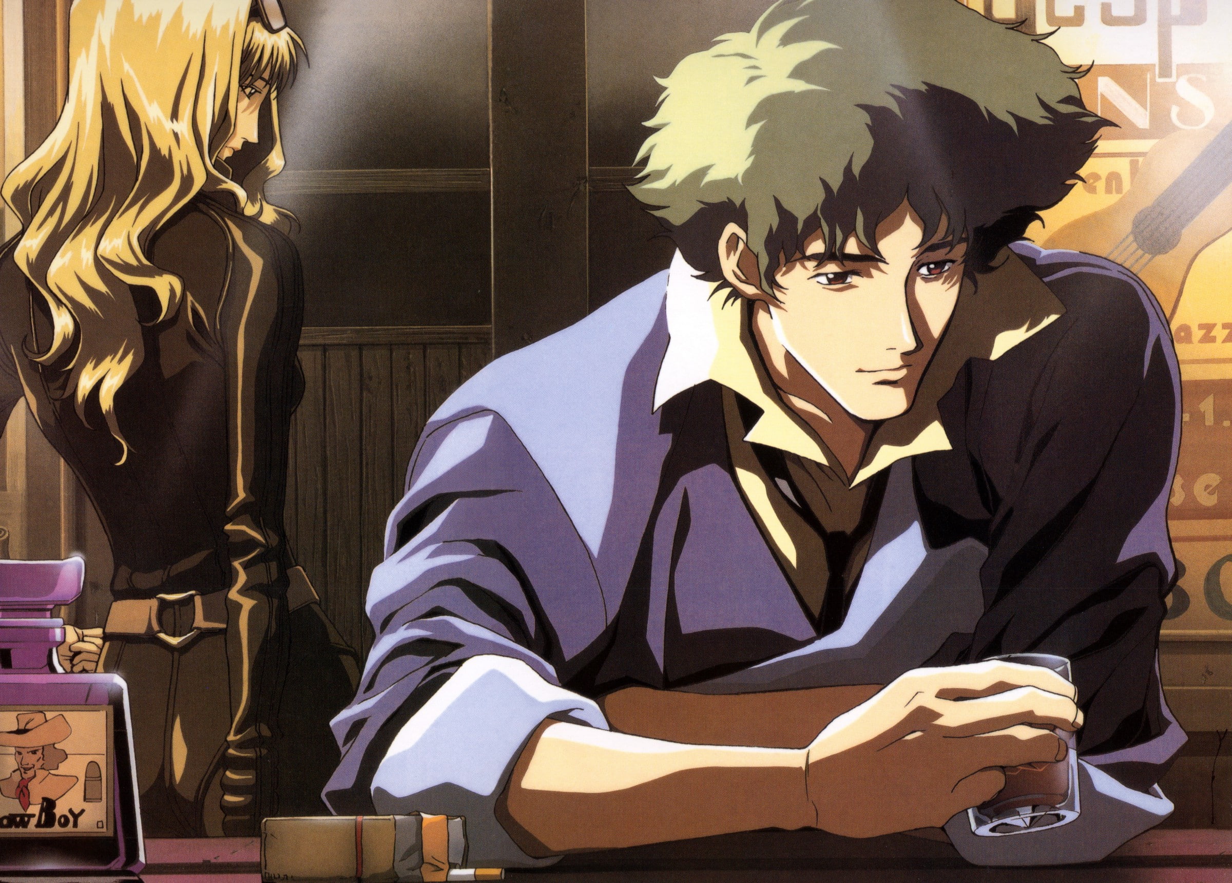 spike spiegel, anime, x, spike, julia, art, cowboy, hd, cowboy bebop, spiegel, bebop, 1080P, HD Wallpaper