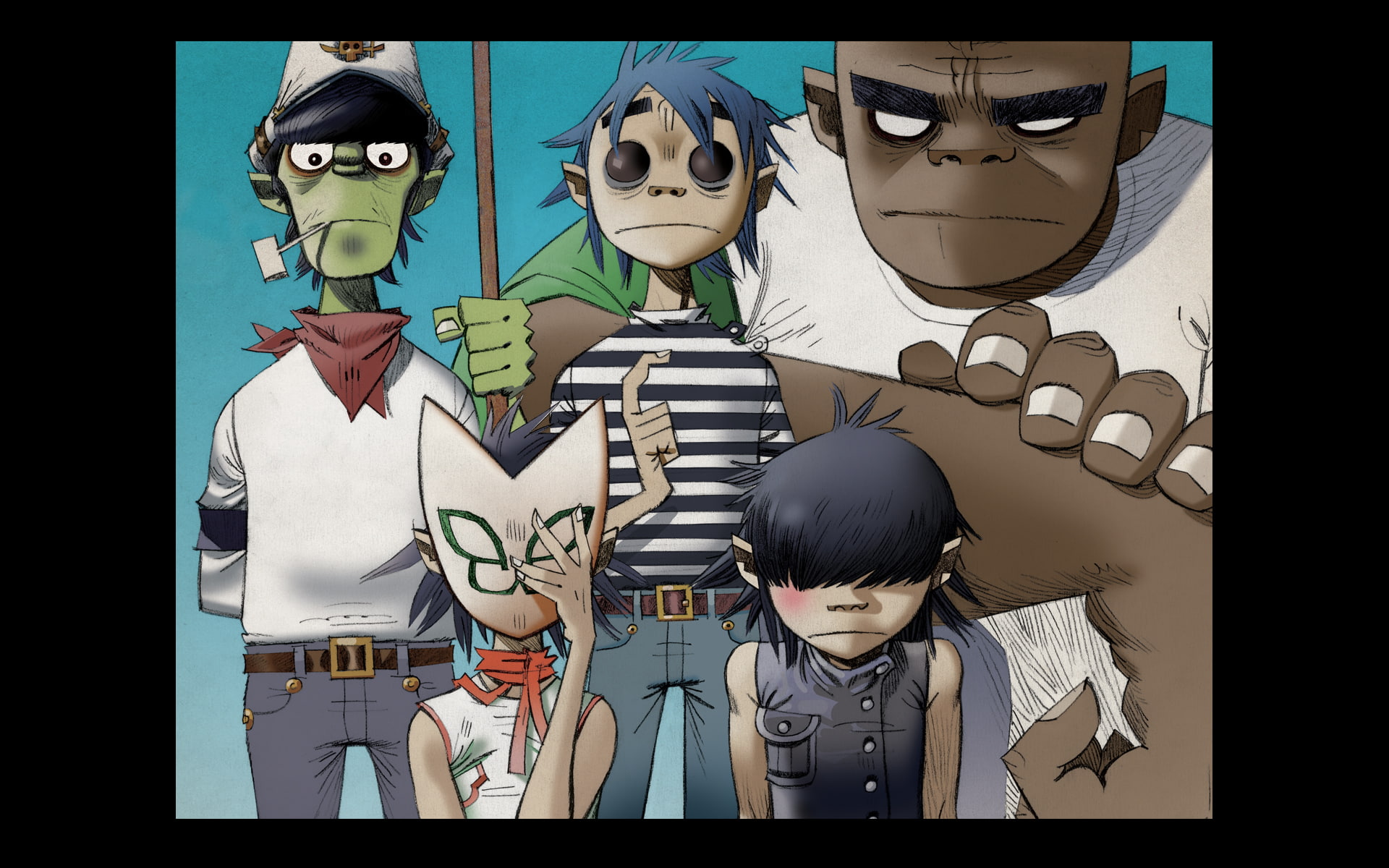 gorillaz, cartoon, 1080P, HD Wallpaper