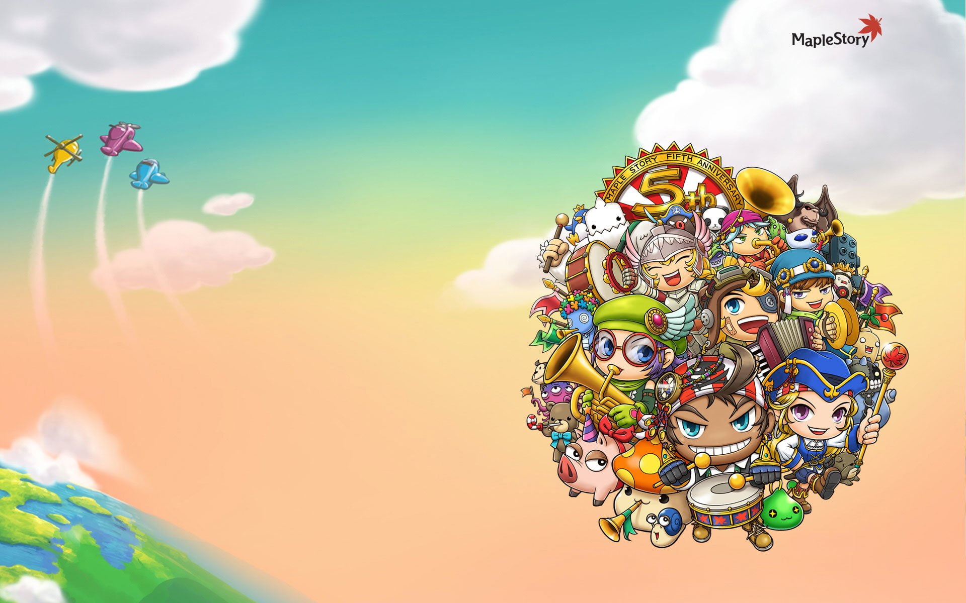 sky, MapleStory, video games, anime, 1080P, HD Wallpaper