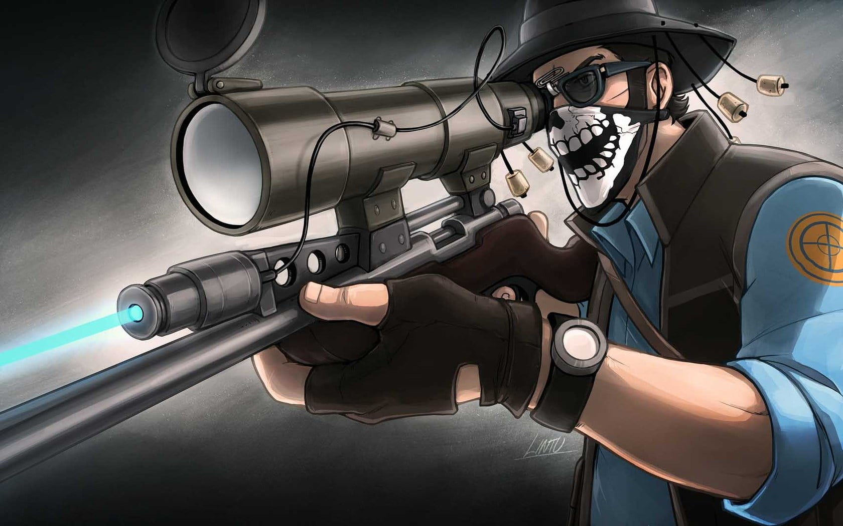 one person, 720P, communication, man, human limb, rifle, sniper, sign, human hand, holding, Games, game, indoors, day, epic, hand, gun, expertise, females, HD Wallpaper