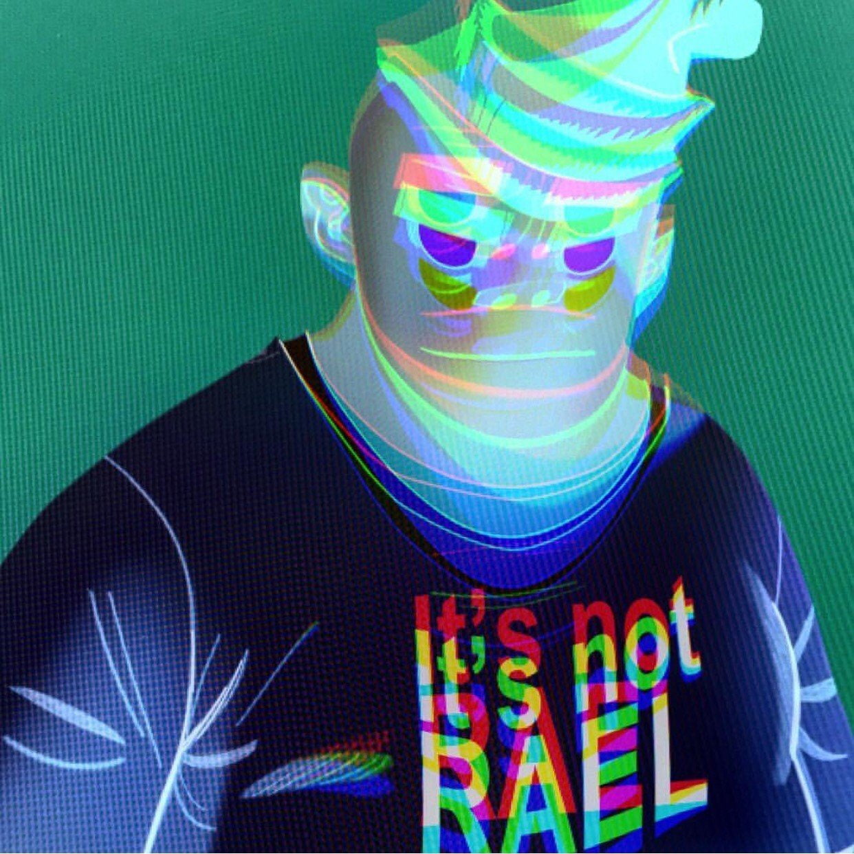 illuminated, neon, data, motion, vibrant color, arts culture and entertainment, digital composite, 480P, front view, studio shot, jamie hewlett gorillaz russel humanz, Phone HD Wallpaper