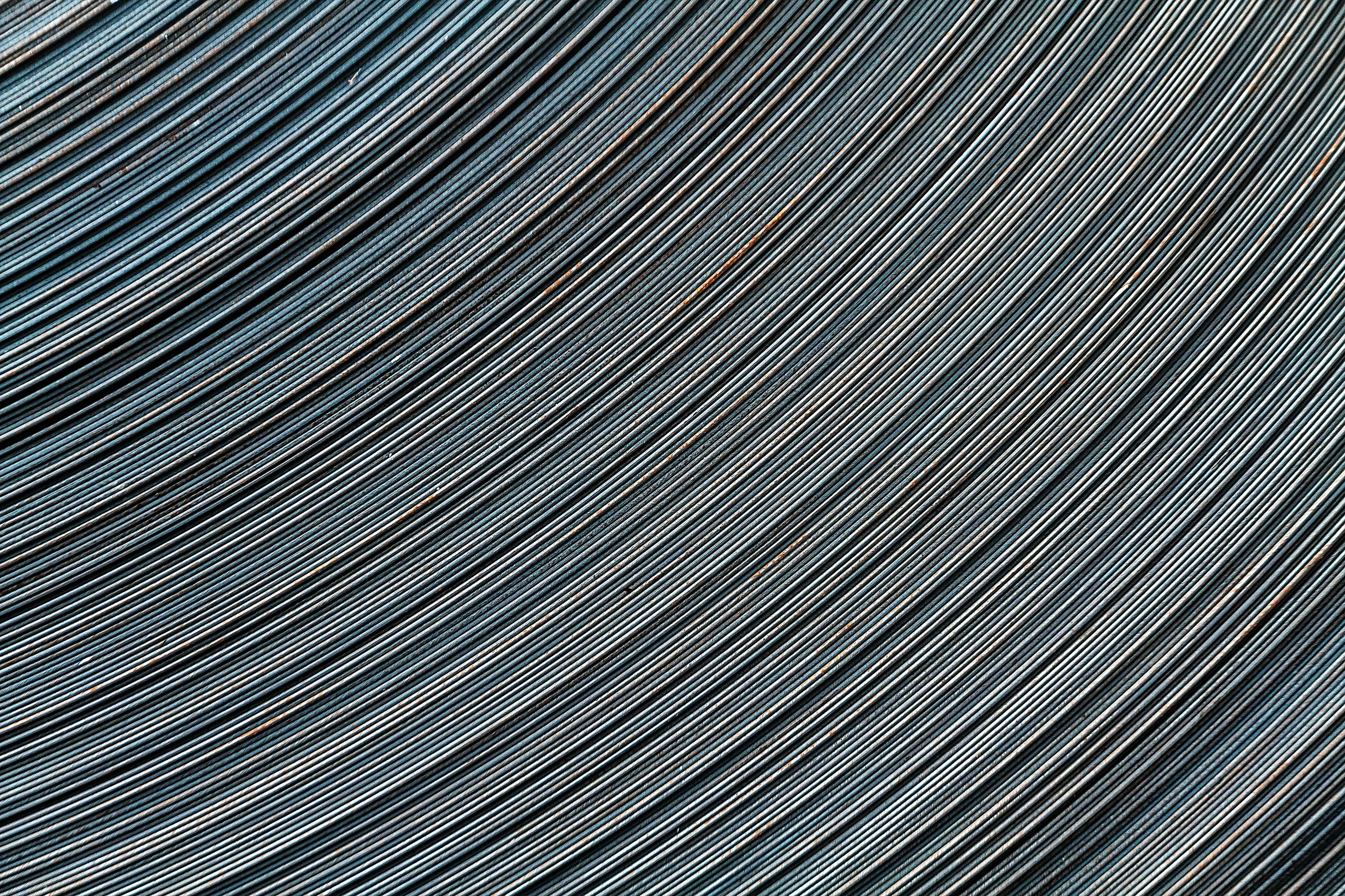 repetition, parallel, textured, beauty in nature, day, abstract, wave pattern, 2K, textured effect, steel, tilt, gray, steel coil, full frame, indoors, HD Wallpaper