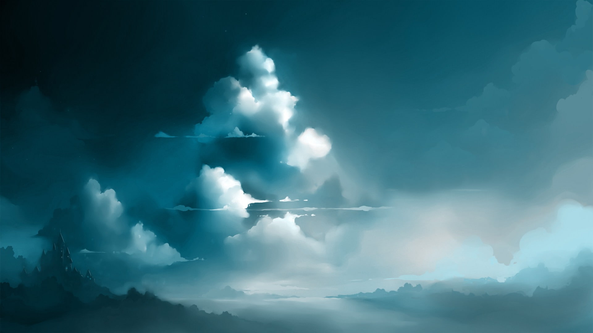 fantasy, skyscapes, x, Clouds, fantasy art, artwork, art, hd, abstract, 1080P, HD Wallpaper