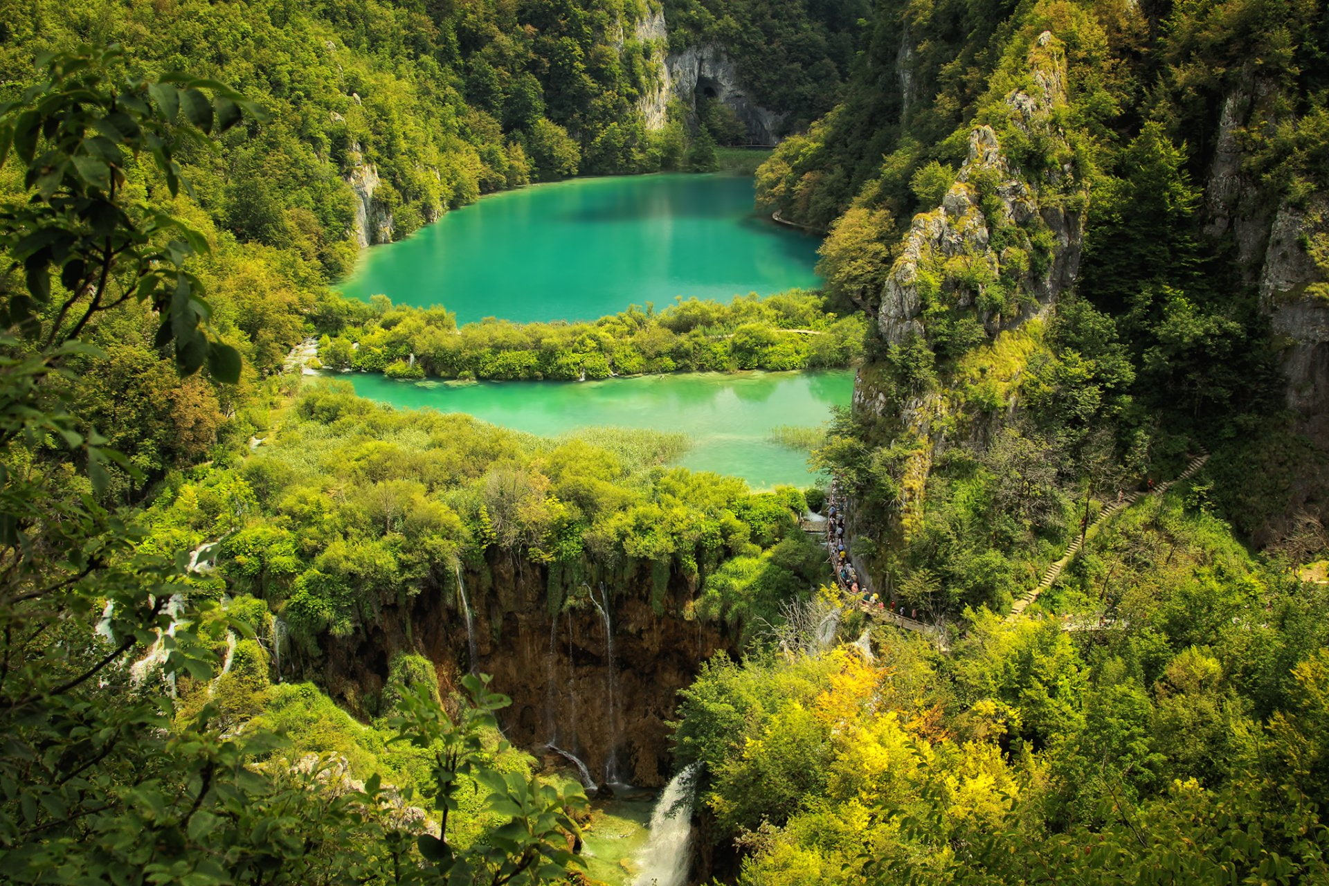 Waterfall, 1080P, Plitvice Lake National Park, Earth, Tree, Forest, Waterfalls, Lake, HD Wallpaper