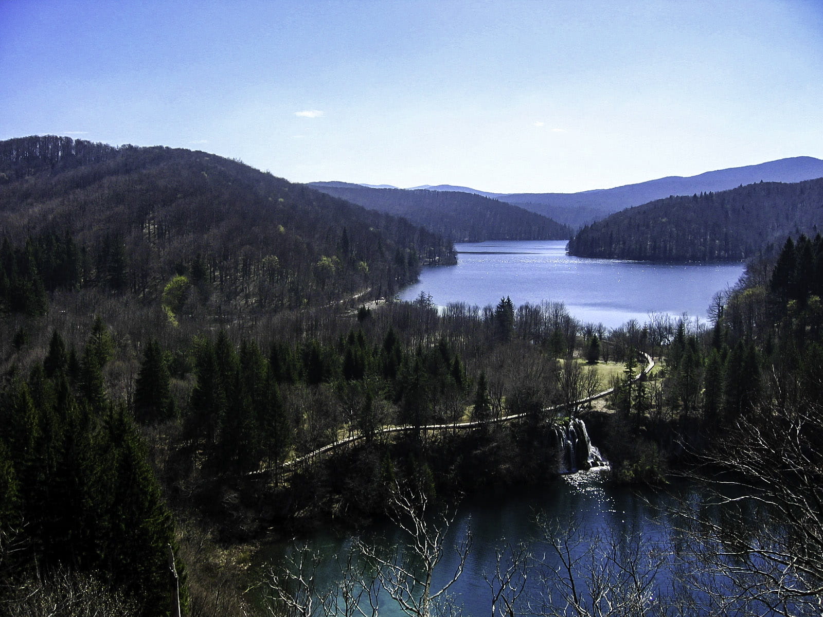 photo, idyllic, beauty In Nature, wilderness Area, Plitvice Lakes National Park, mountain, Croatia, summer, sky, blue, plant, tranquility, mountain Range, HD Wallpaper
