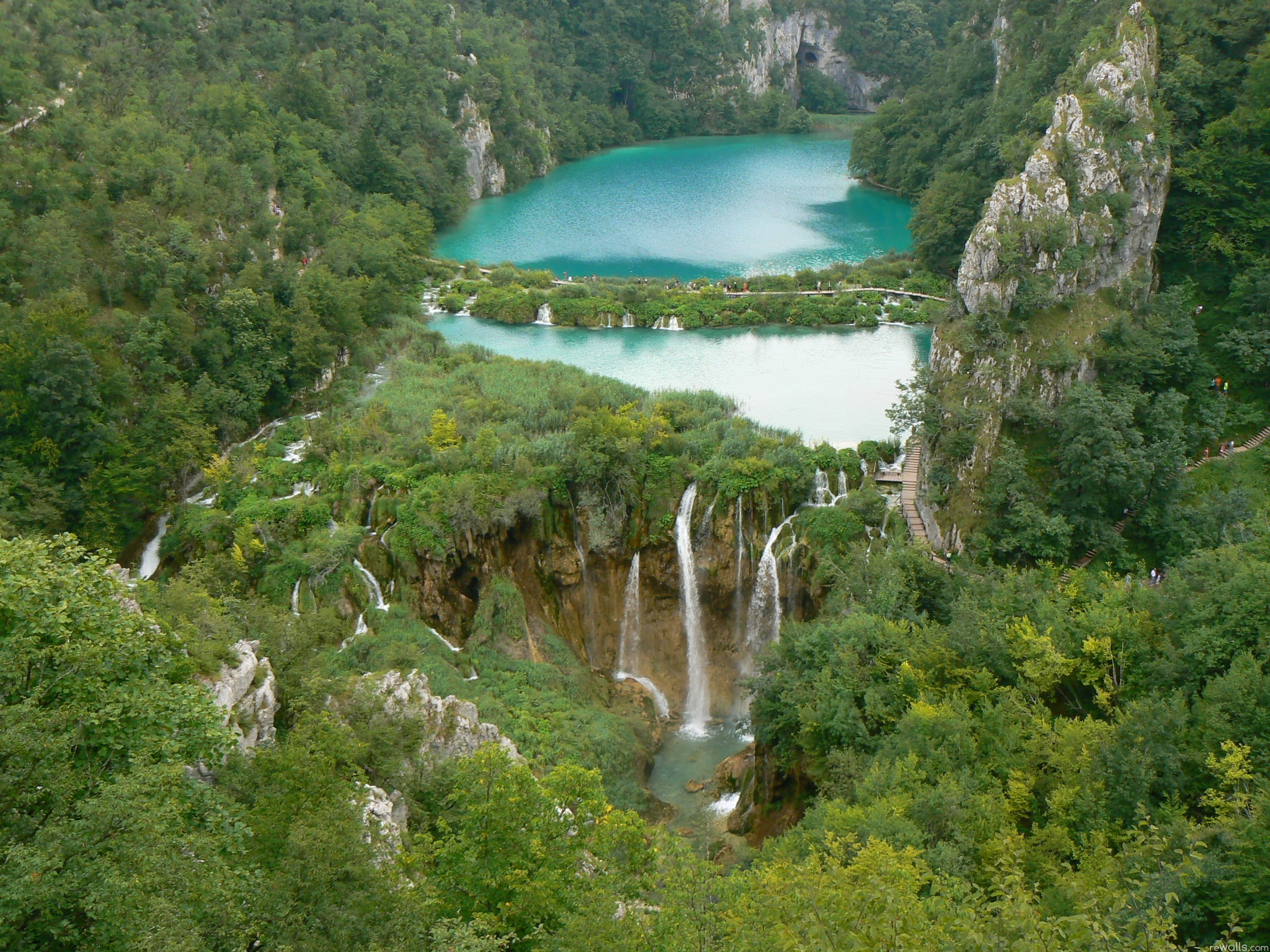 green Color, europe, wood, no People, travel, tree, rock - Object, scenics, mountain, forest, lush foliage, famous Place, falls, growth, dam, tourism, blue, HD Wallpaper