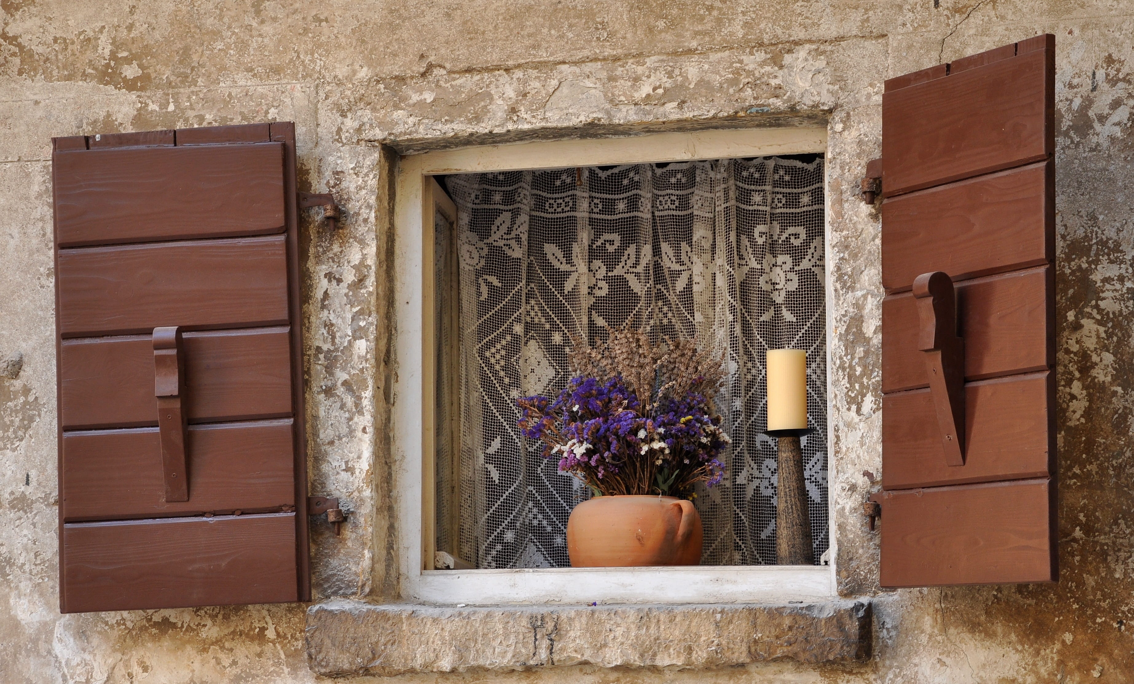 building, flower, house, glass, 2K, rovinj, plant, istria, architecture, no people, travel, city, wall, window box, flower pot, flowering plant, window sill, HD Wallpaper