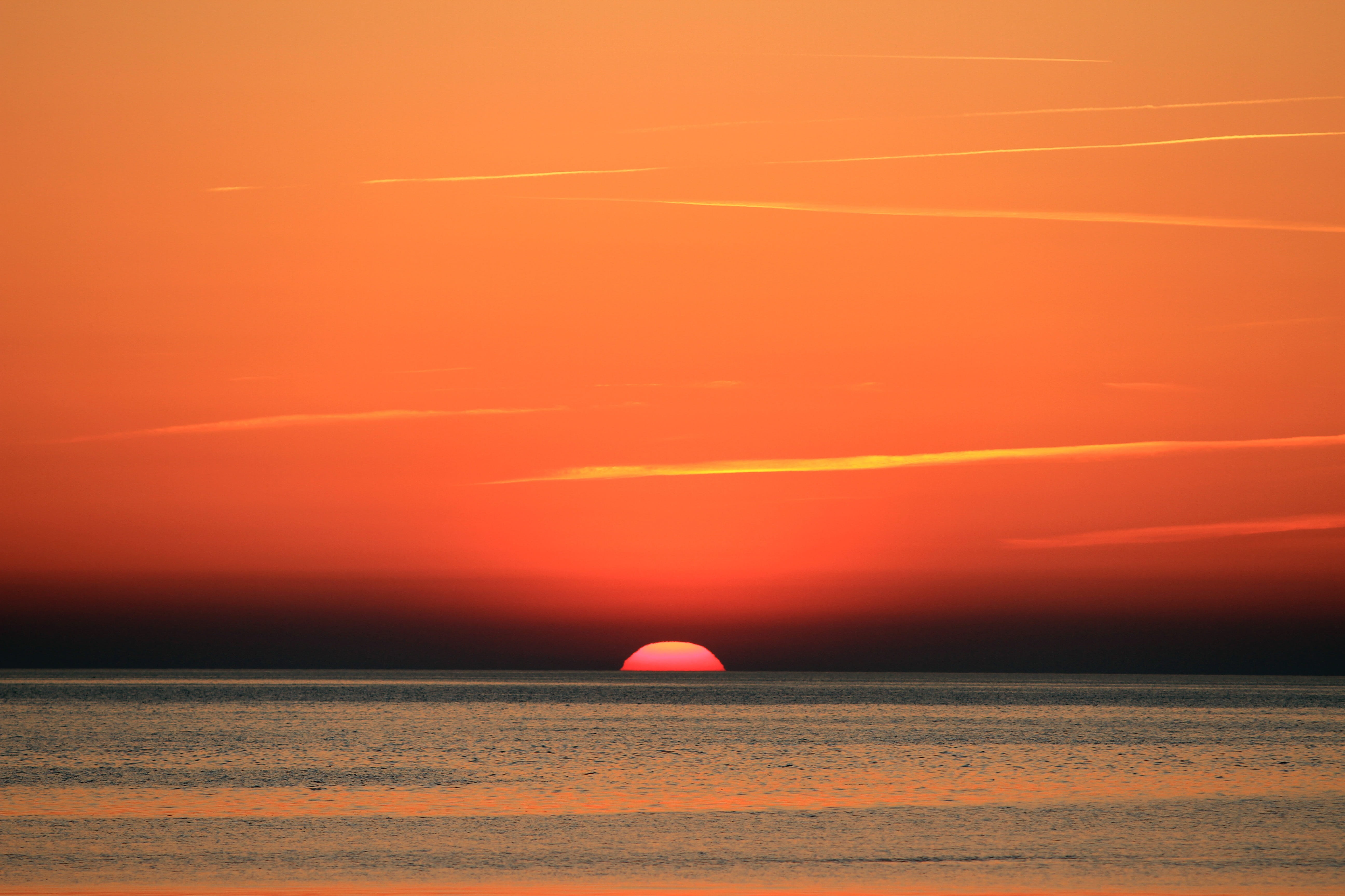 travel destinations, romantic sky, sun, horizon over water, rest, novigrad, multi colored, water, sunset, scenics - nature, adriatic sea, romance, orange color, HD Wallpaper